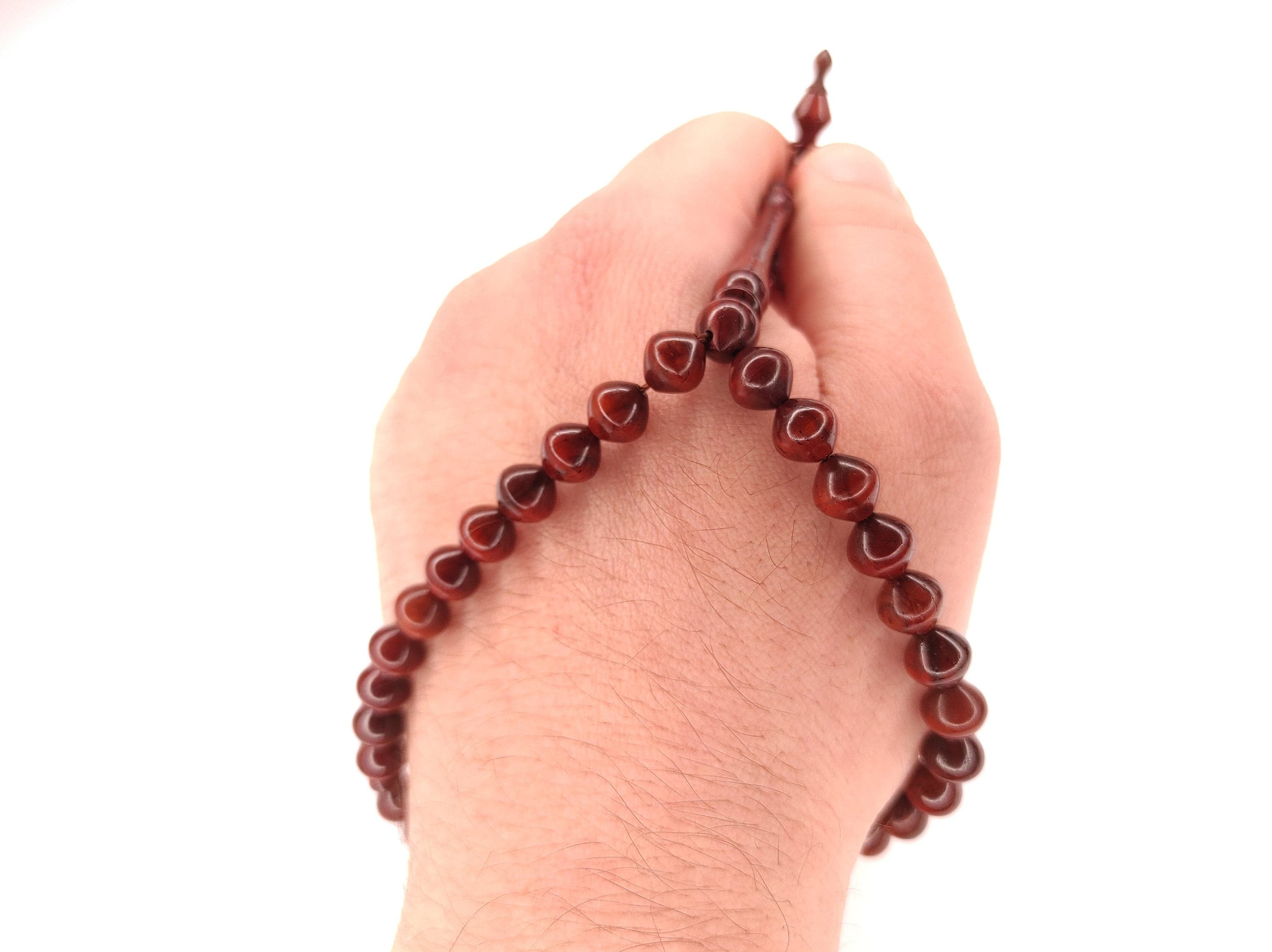 Small-Sized Cocobolo Wood Prayer Beads, Ağac Tasbih, Tesbih,  Misbaha, Worry Beads, Dhikr, Tasbeeh 998 - image 3