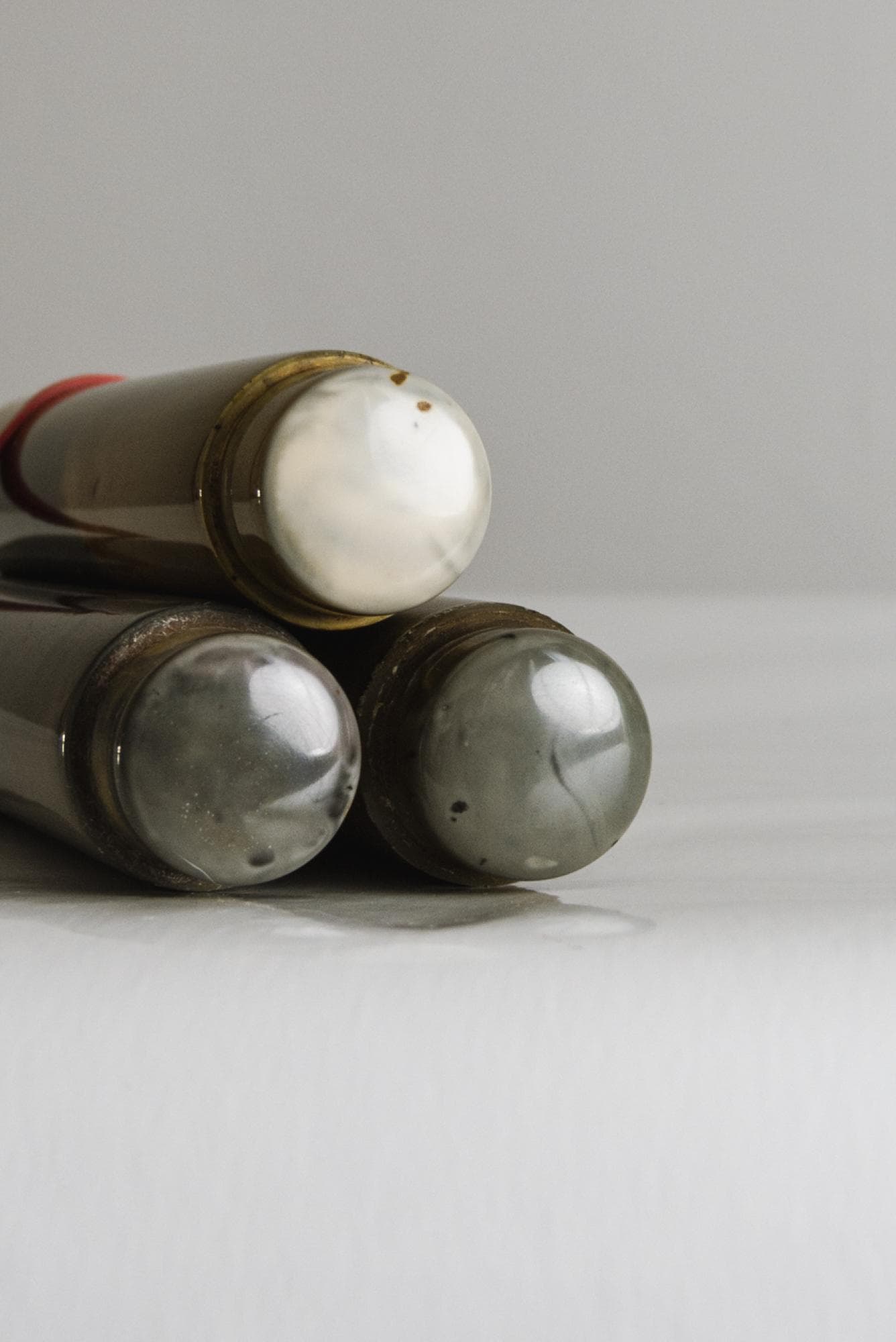 vintage 1950s marbled bakelite rod set, 3 pcs, 182 grams antique german bakelite marmled old there doorknobs - image 5