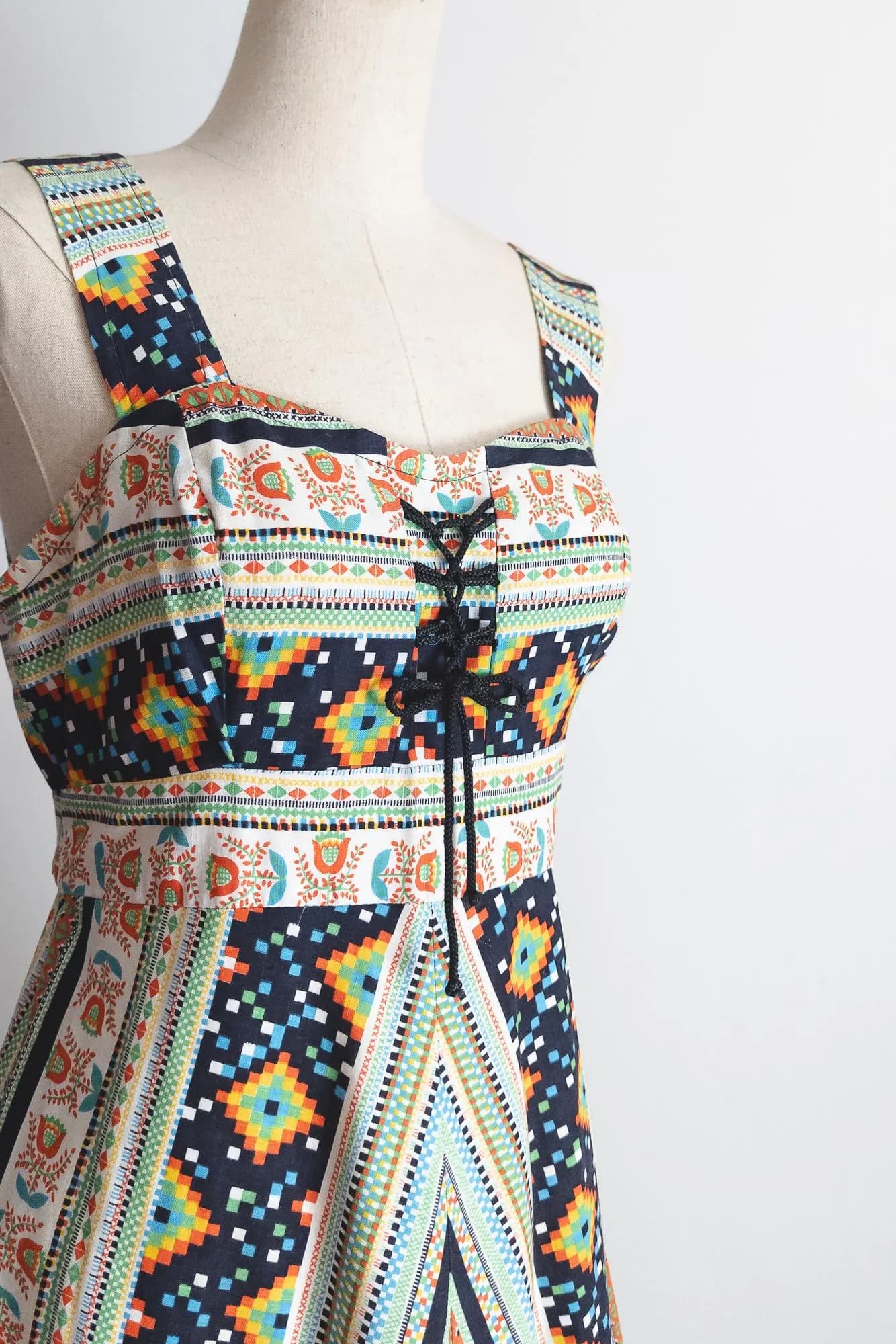 1960s summer day cotton dress - image 3