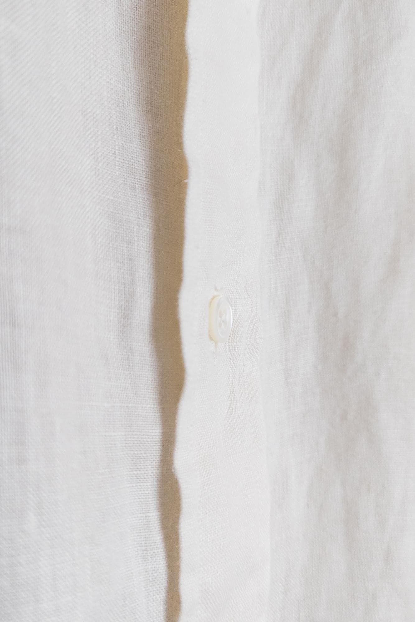 1990s eggwhite linen button up, xl - image 5
