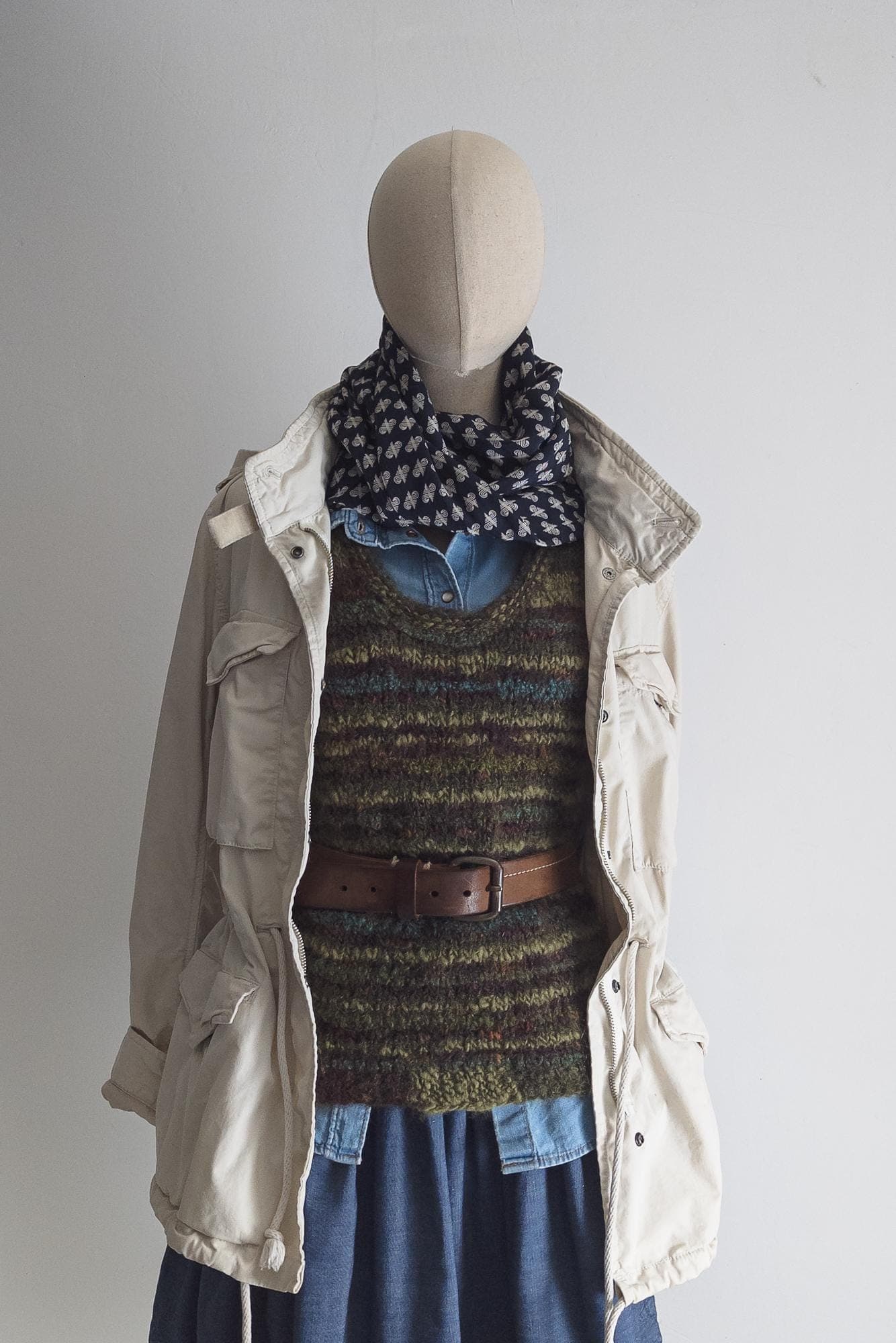 vintage utility jacket with hood - image 3