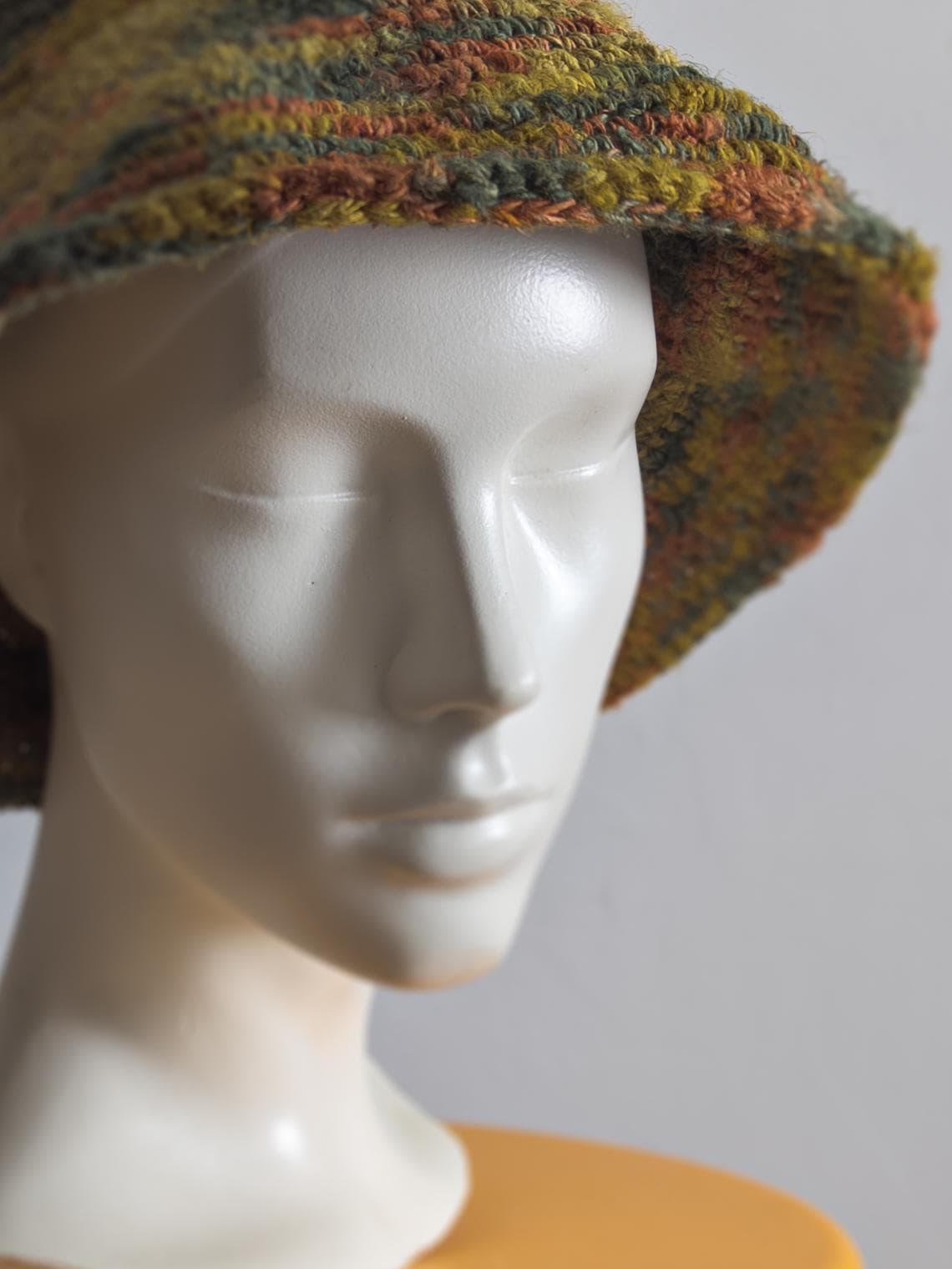jute bucket hat earth tones olive green moss rust - image 5