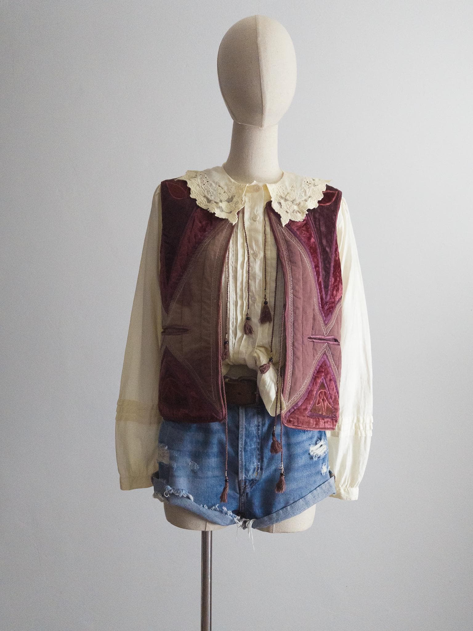London New York 70s Phool blouse - vanilla buttercream - s/m - image 3