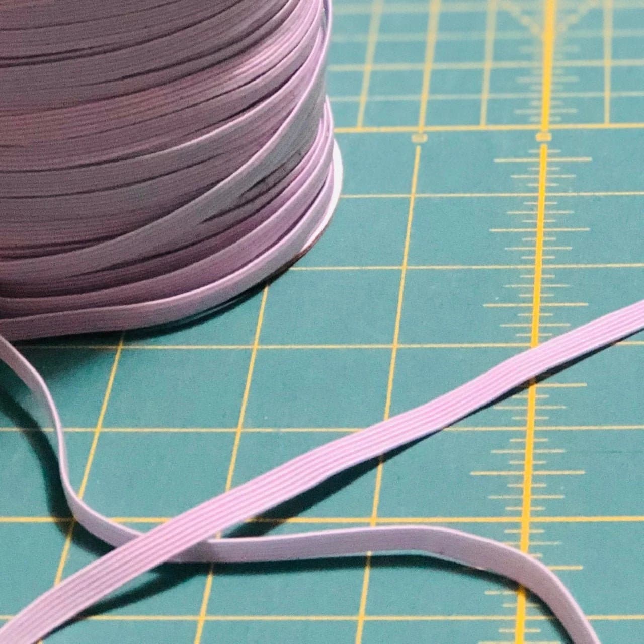 1/4" Flat LIGHT GREY (Natural White) Elastic by The Gypsy Quilter - By the Yard