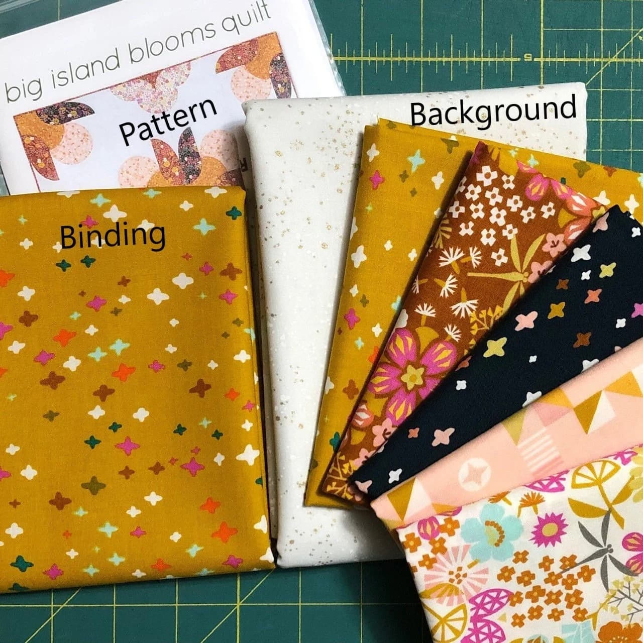 KIT - Big Island Blooms Quilt Kit 2nd Edition Featuring Ruby Star Koi Pond - 40"x40" Baby Quilt Kit - Pattern, Top Fabric, Binding Included
