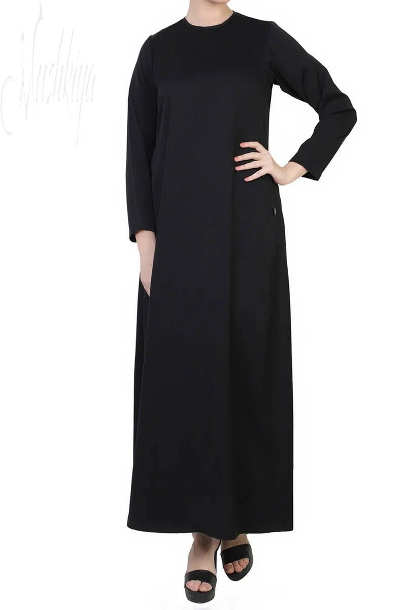 PLAIN NIDAH ABAYA Niddah Abaya with Pocket Dubai Straight Nida