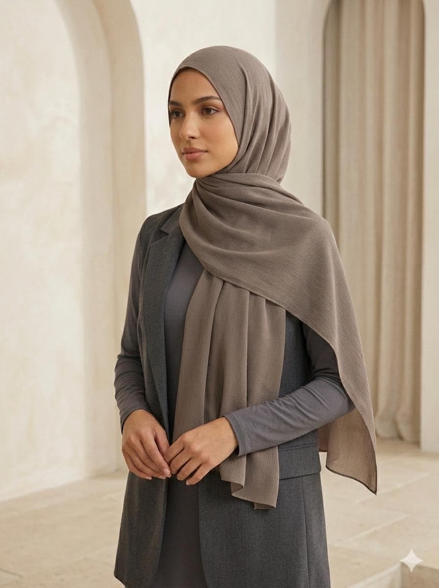 New Crinkle Chiffon Elegant Pinstripe Chiffon Hijab 170x70cm - image 3