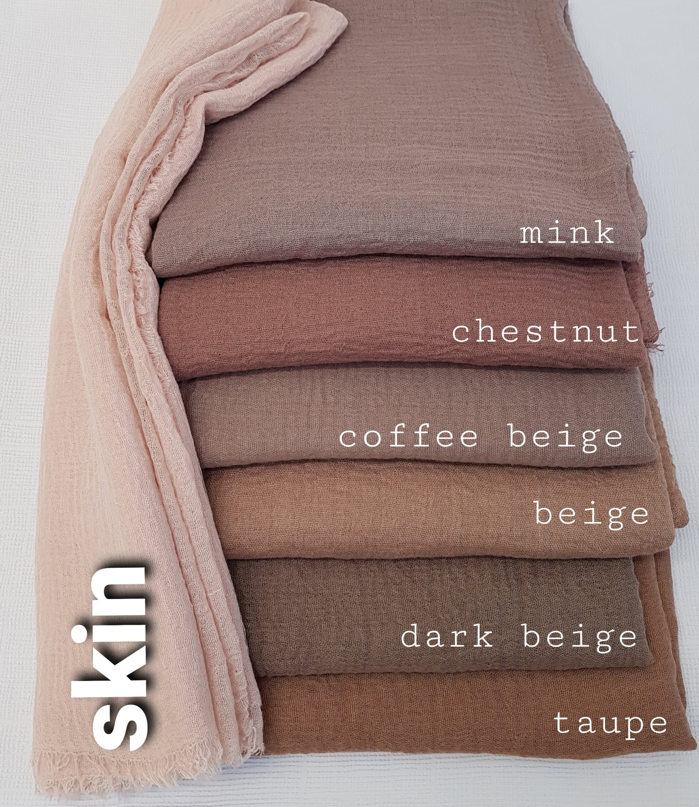 Crimp Viscose Scarf: Maxi Hijab with Frayed Edges