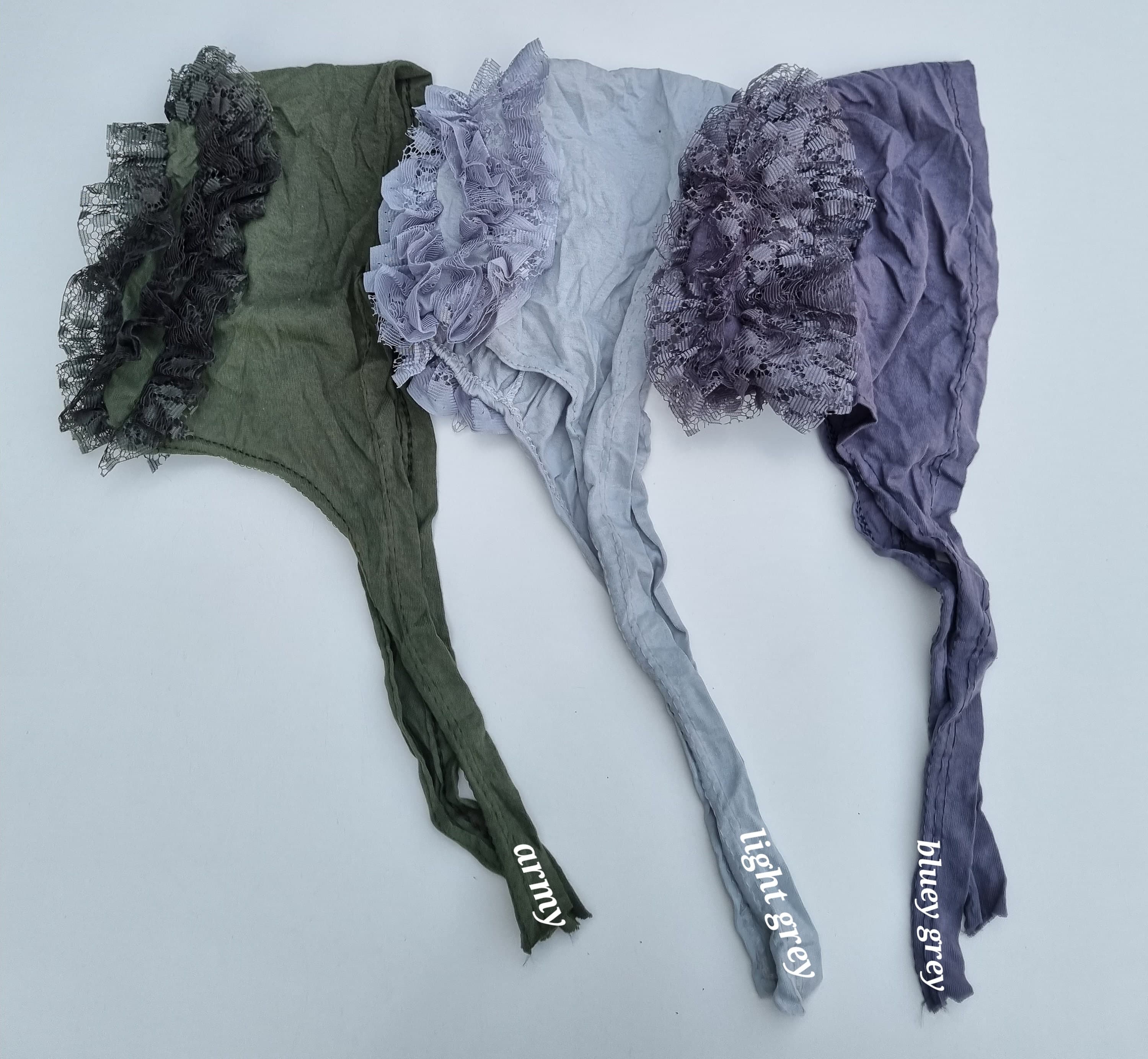 Volumizing Viscose Hijab Bonnet with Lace, Tie Back - Made in Turkey - image 5