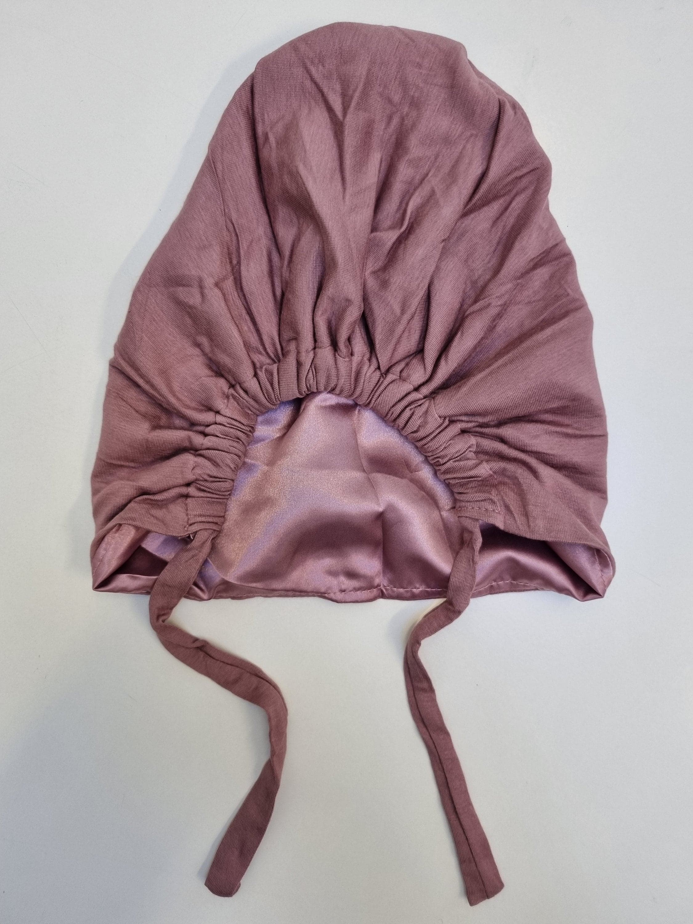 Satin Lined Tie Back Bonnet, Hijab Underscarf, Chemo Cap