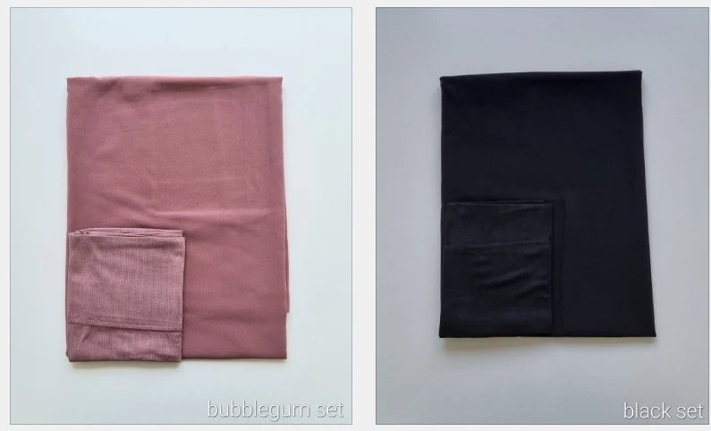 Chiffon Hijab & Tube Bonnet Matching Set