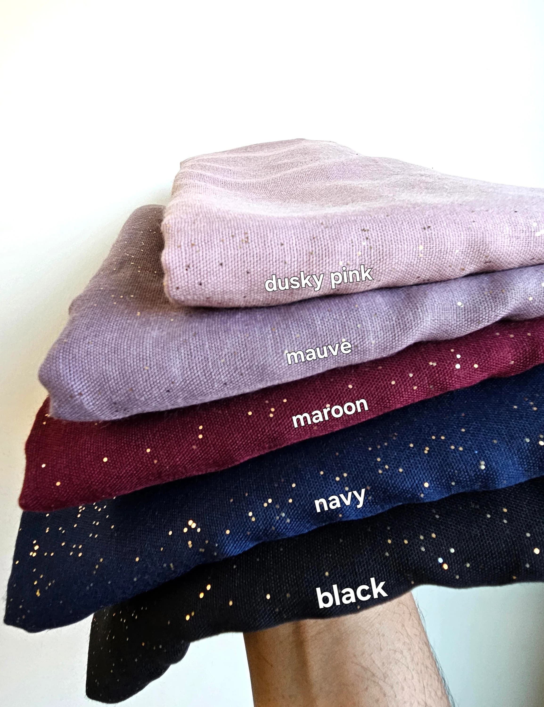 Plain Glitter Hijab Premium Viscose 180cm x 90cm Scarf Sarong Wrap Stole - image 4