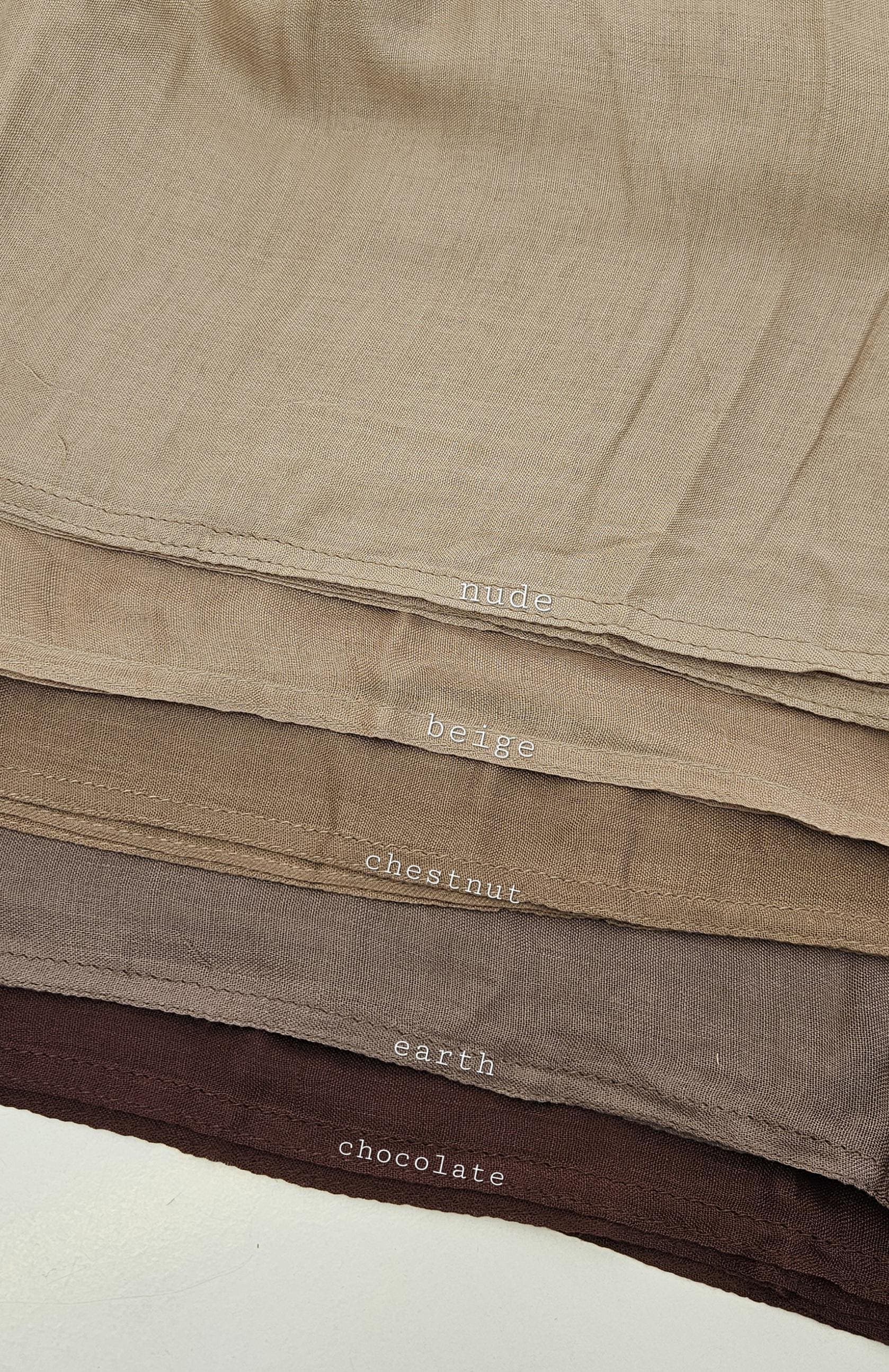 Bamboo Double Stitch Modals - 180cm x 85cm Hijab Scarf