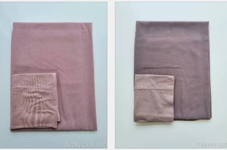 Chiffon Hijab & Tube Bonnet Matching Set - image 2