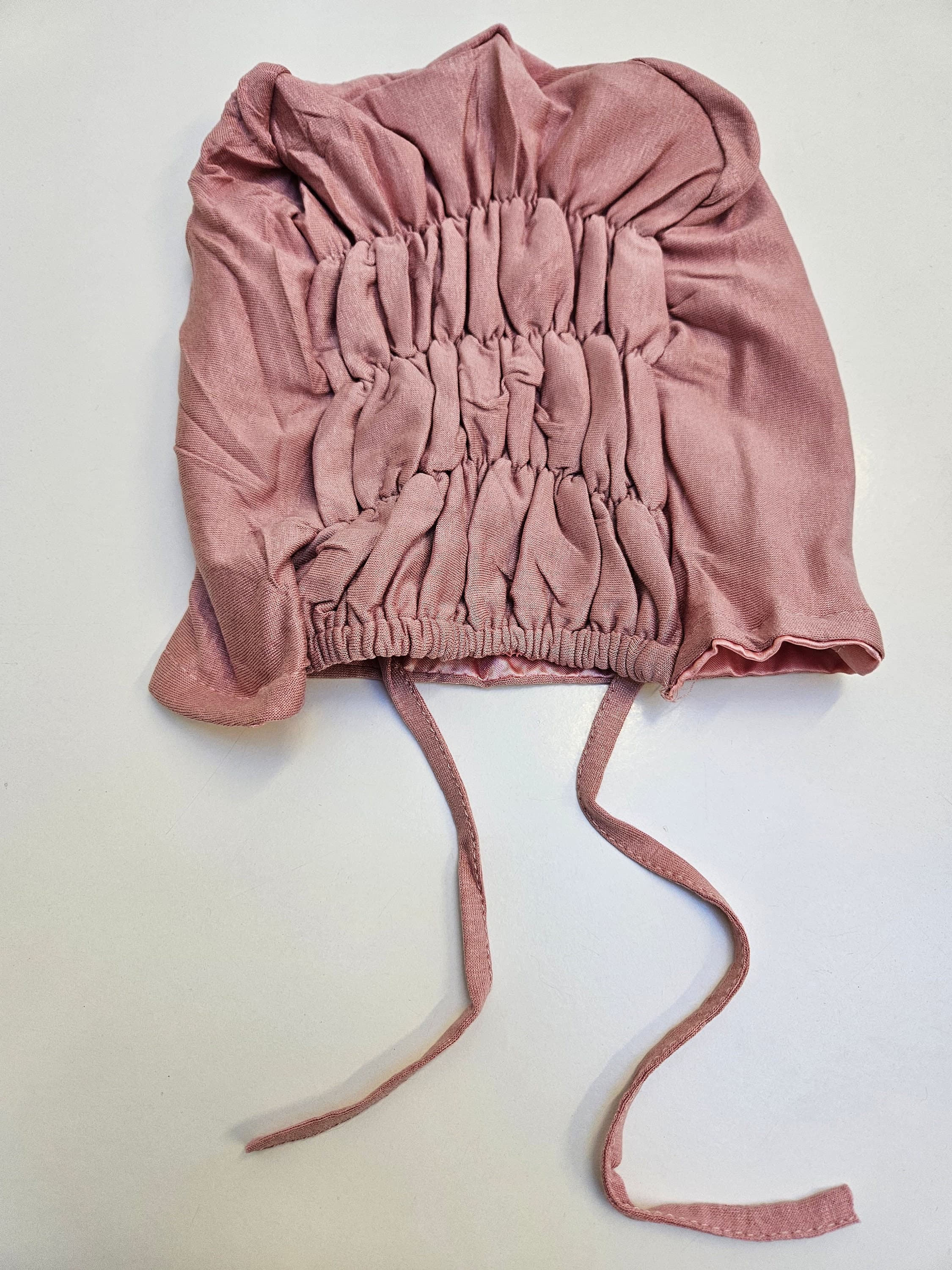 Satin Lined Hijab Underscarf, Tie Back Bonnet, Hair Frizz Control - image 5