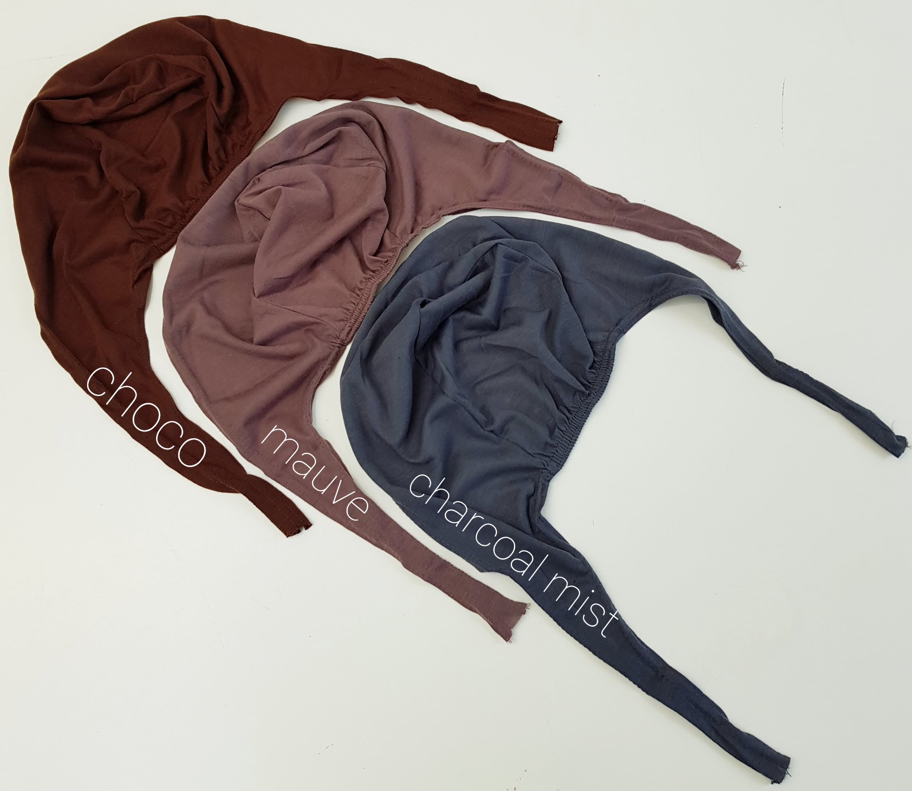 TIE BACK BONNET Cap Premium Hijab Scarf Chemo Underscarf Excellent for Gripping - image 4