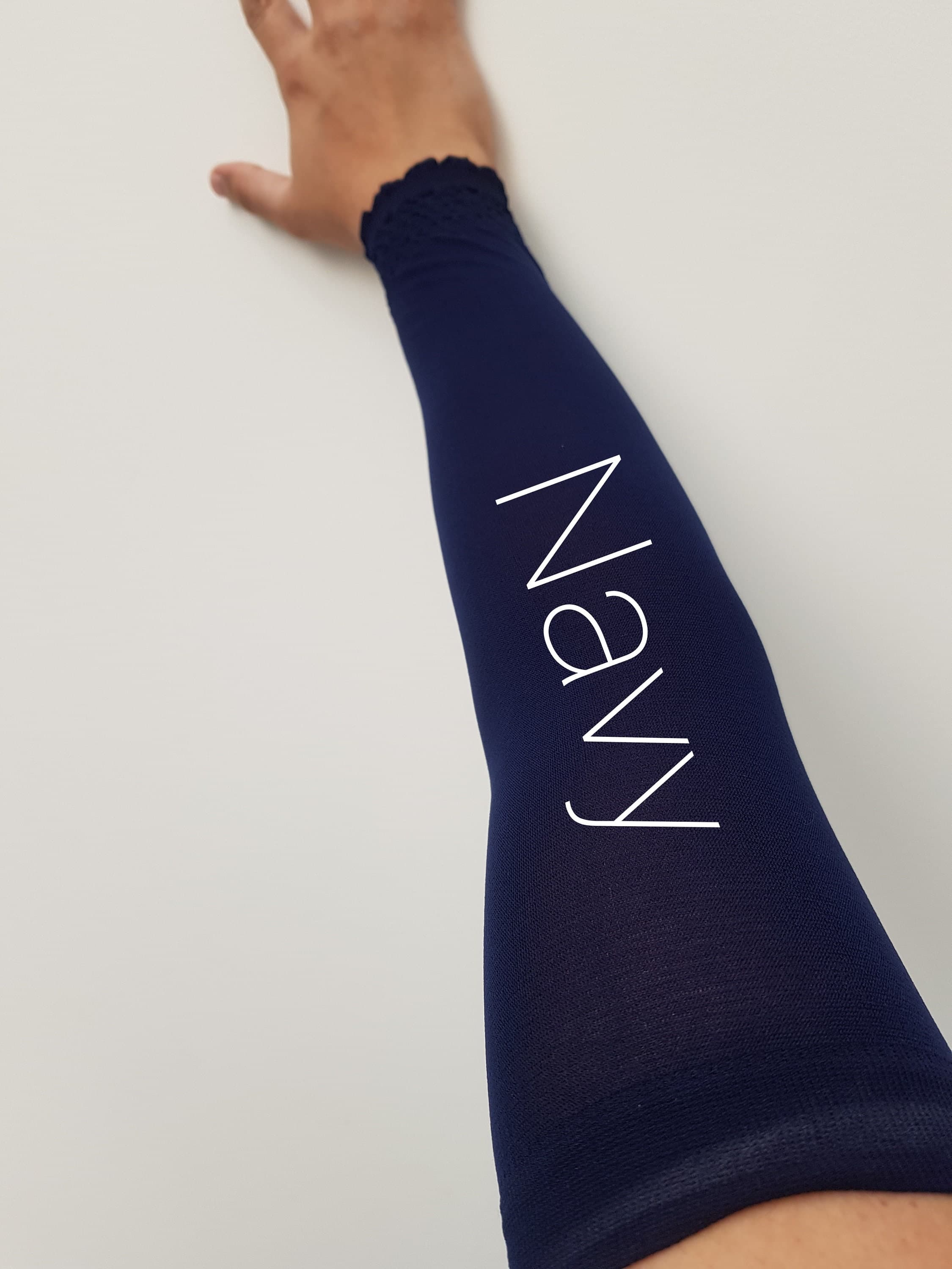 Nylon Arm Sleeve Extensions with Lace Trim - image 4