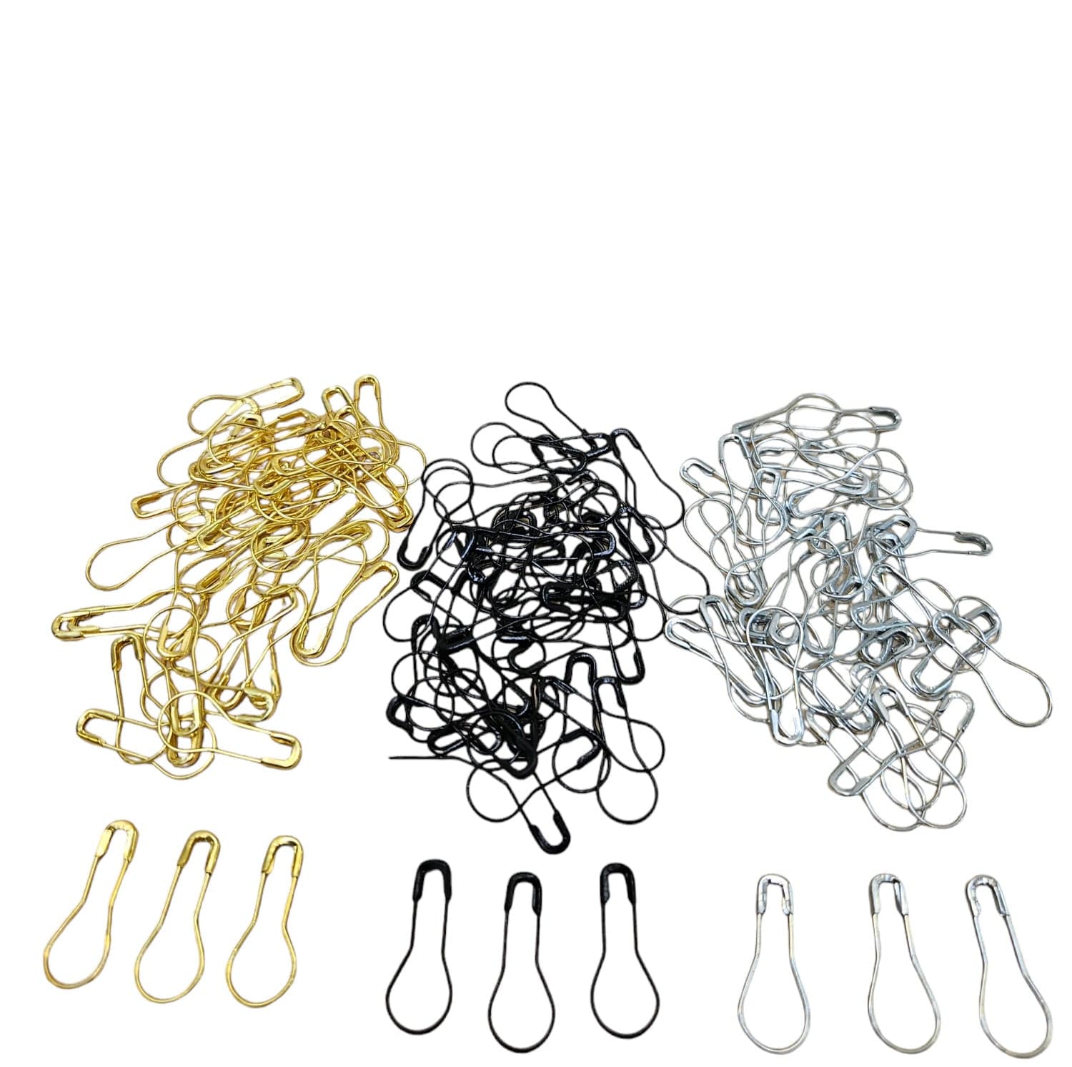 Pear Bulb Hijab Pins, Metal Safety Clips - Secure for All Fabrics