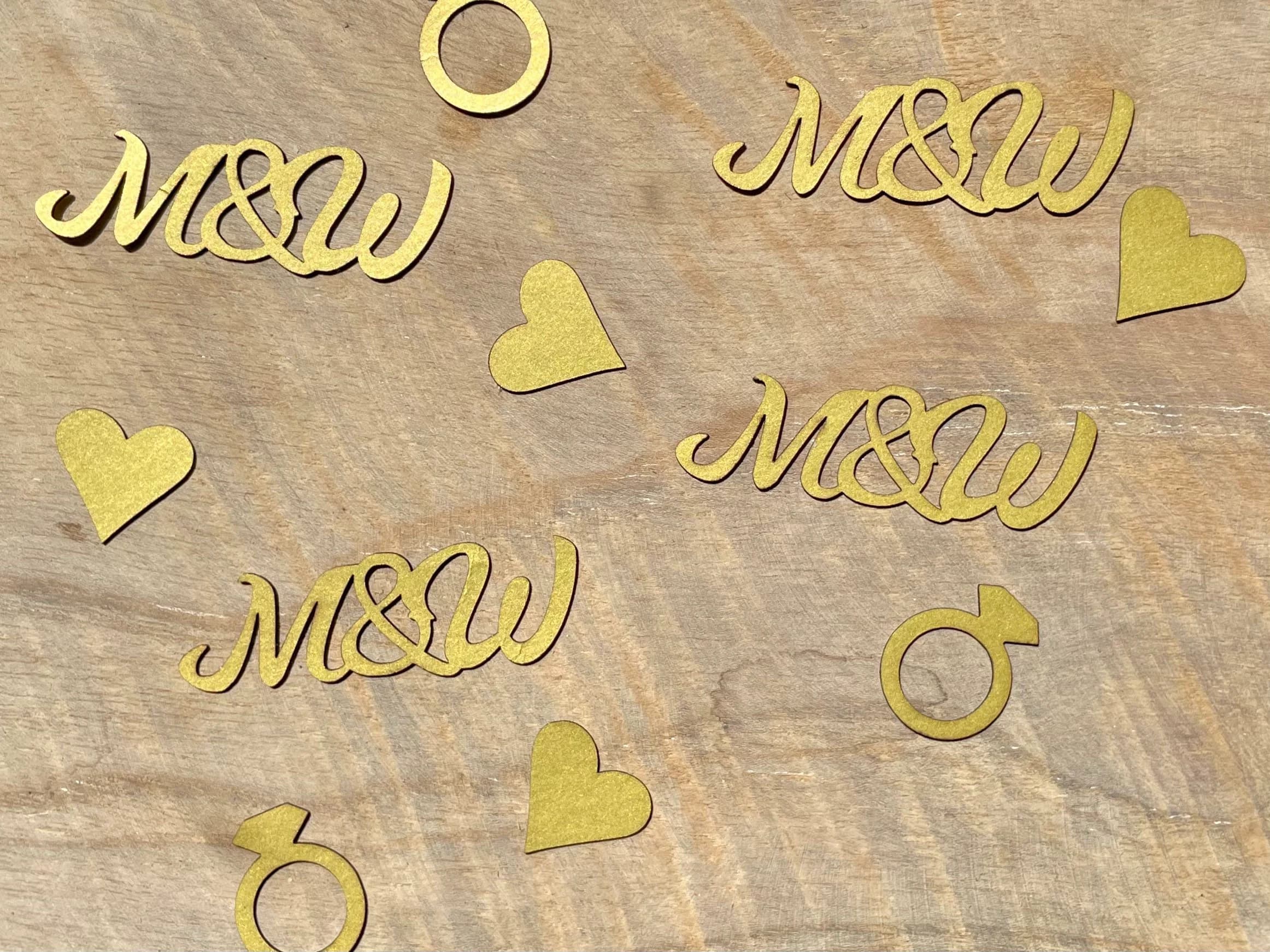 Personalisierte Tischdeko Konfetti zur Hochzeit Hochzeitsdeko Streudeko gold - image 3