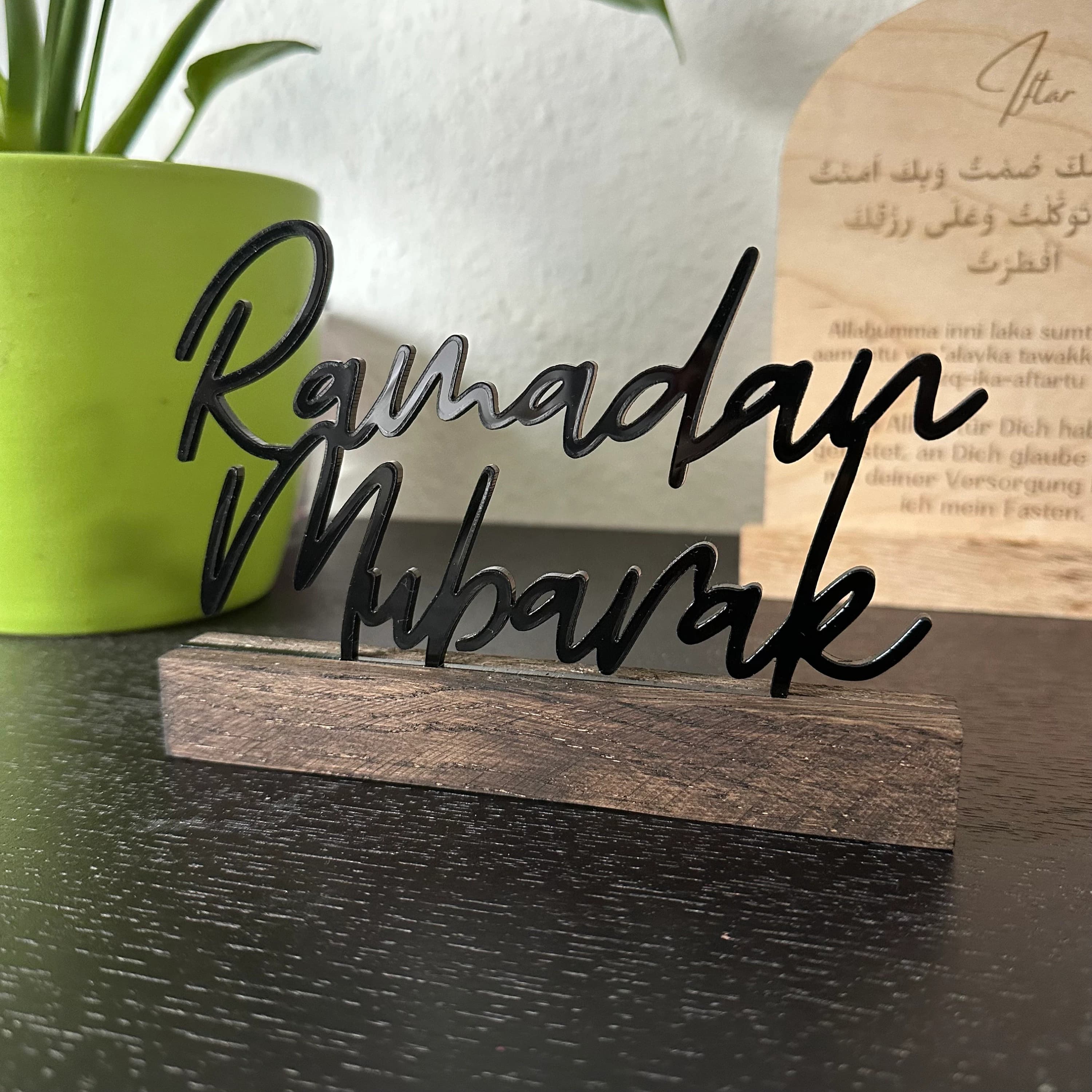 Ramadan Muabrak Aufsteller Schriftzug Ramadan Kareem Dekoration