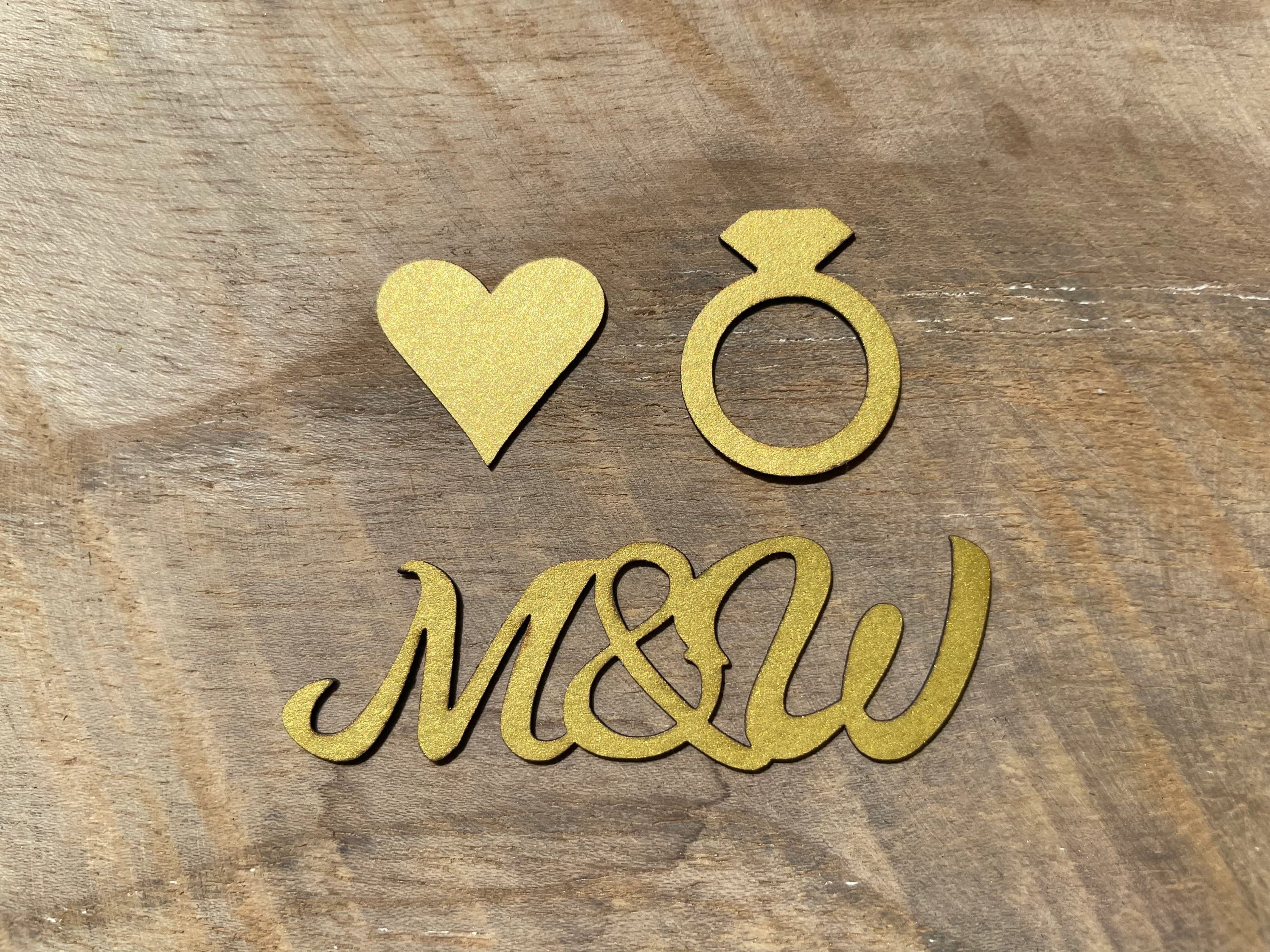 Personalisierte Tischdeko Konfetti zur Hochzeit Hochzeitsdeko Streudeko gold - image 4