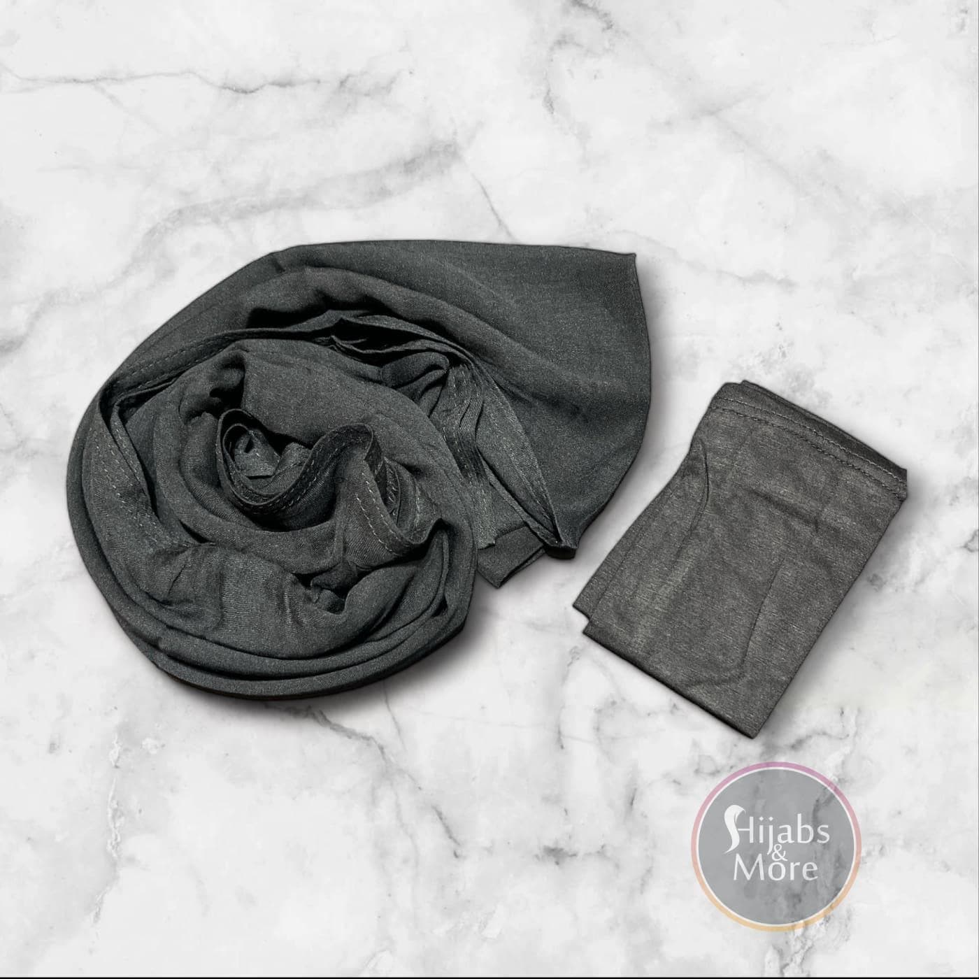 BLACK Modal Hijab & Underscarf Set