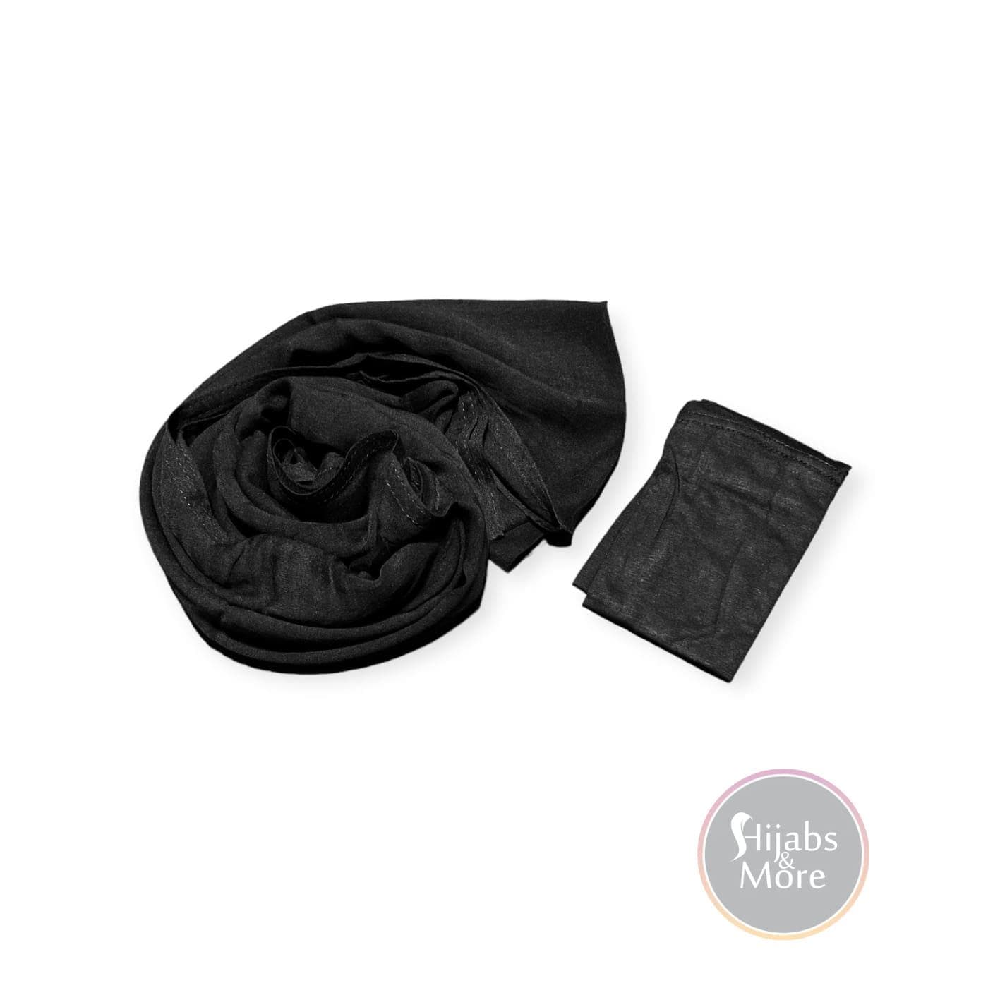 BLACK Modal Hijab & Underscarf Set - image 3
