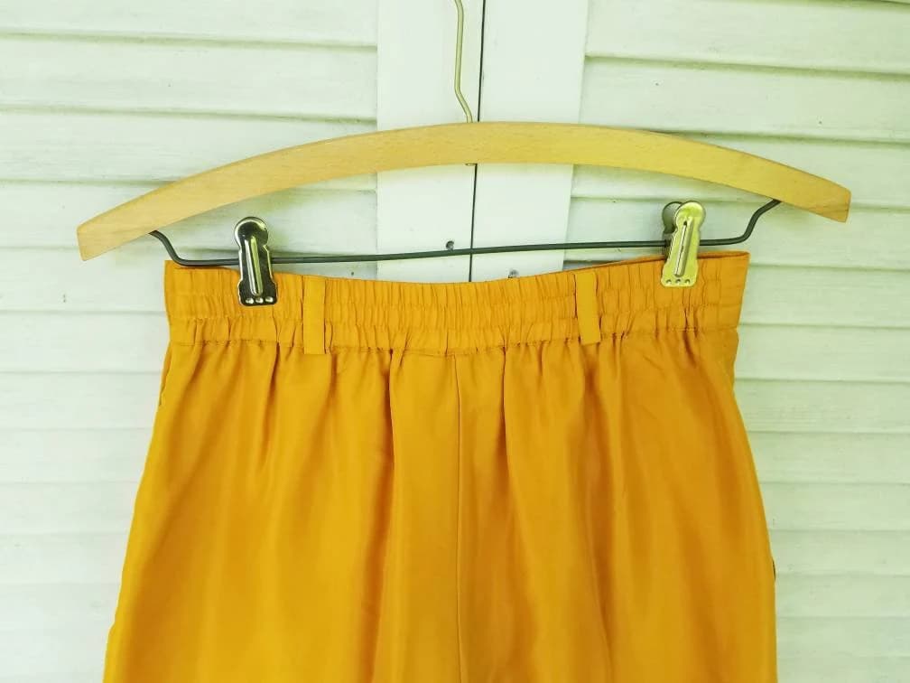 NOS/ Saffron Silk Gaucho Skirt Pants Culottes Skort Boho Pants/Pat Argenti - image 5