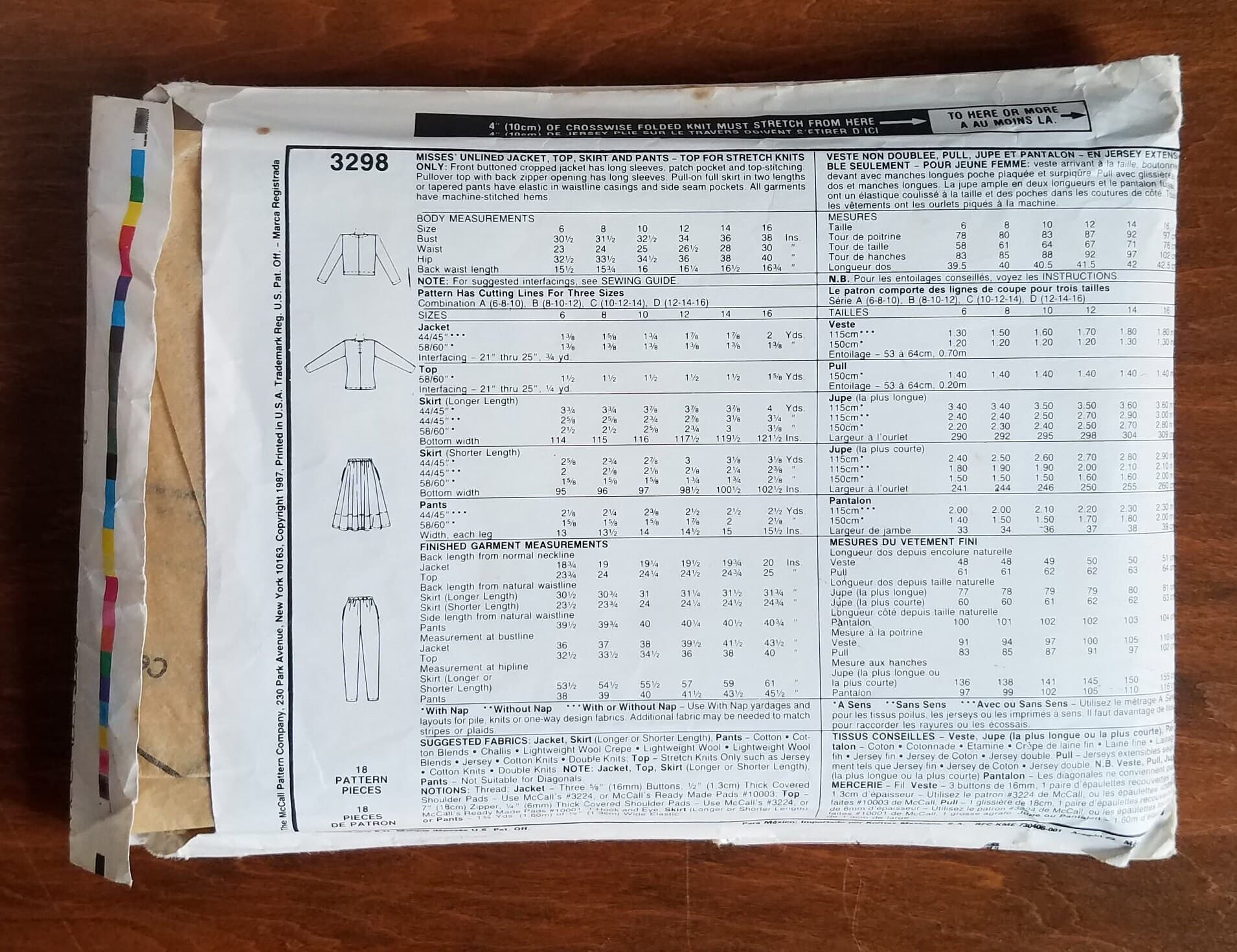 McCalls Pattern 3298/Unlined Jacket/Top/Skirt/Pants/Sizes 10-12-14/Shari Belafonte Harper - image 5