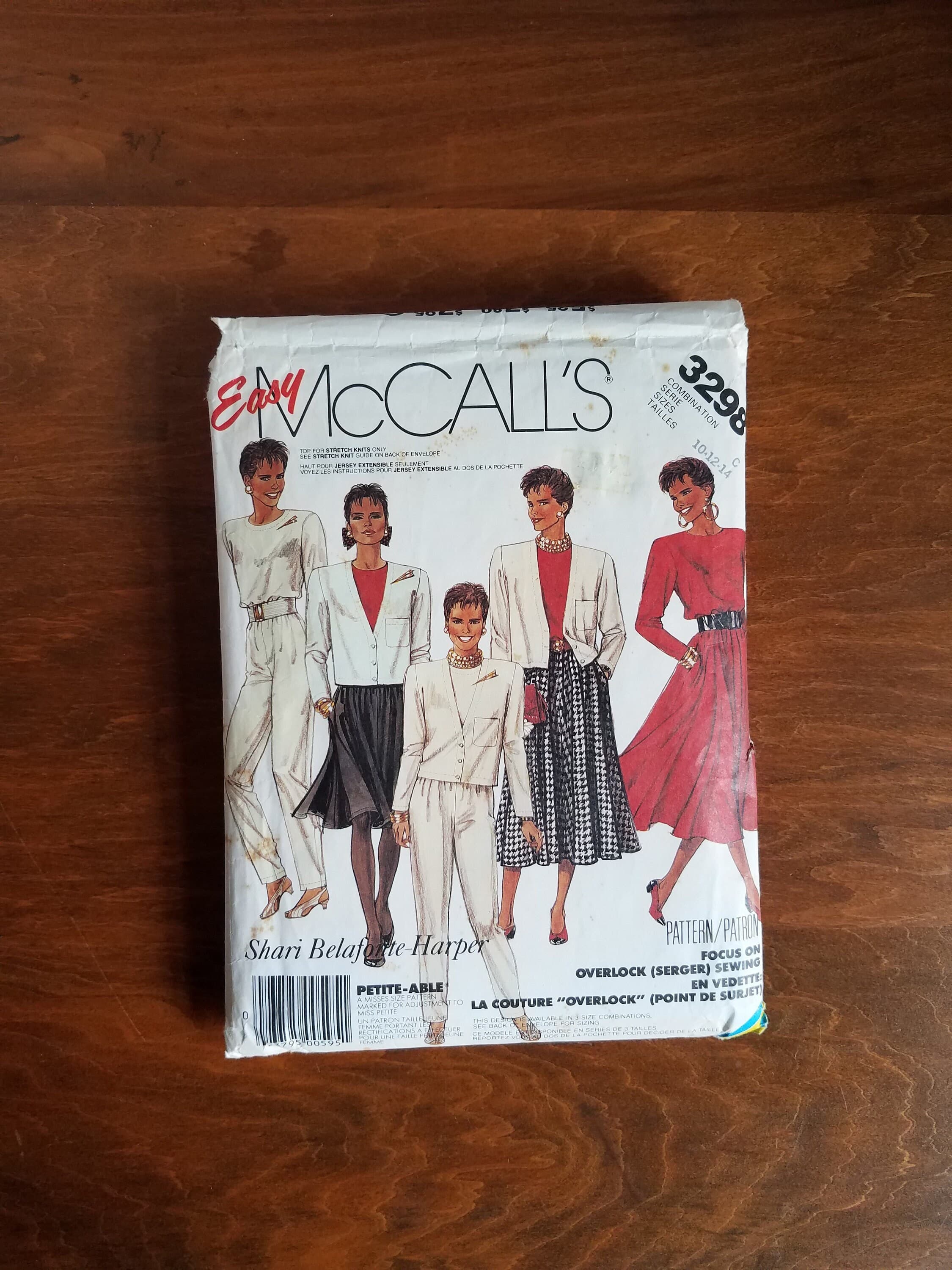 McCalls Pattern 3298/Unlined Jacket/Top/Skirt/Pants/Sizes 10-12-14/Shari Belafonte Harper - image 3