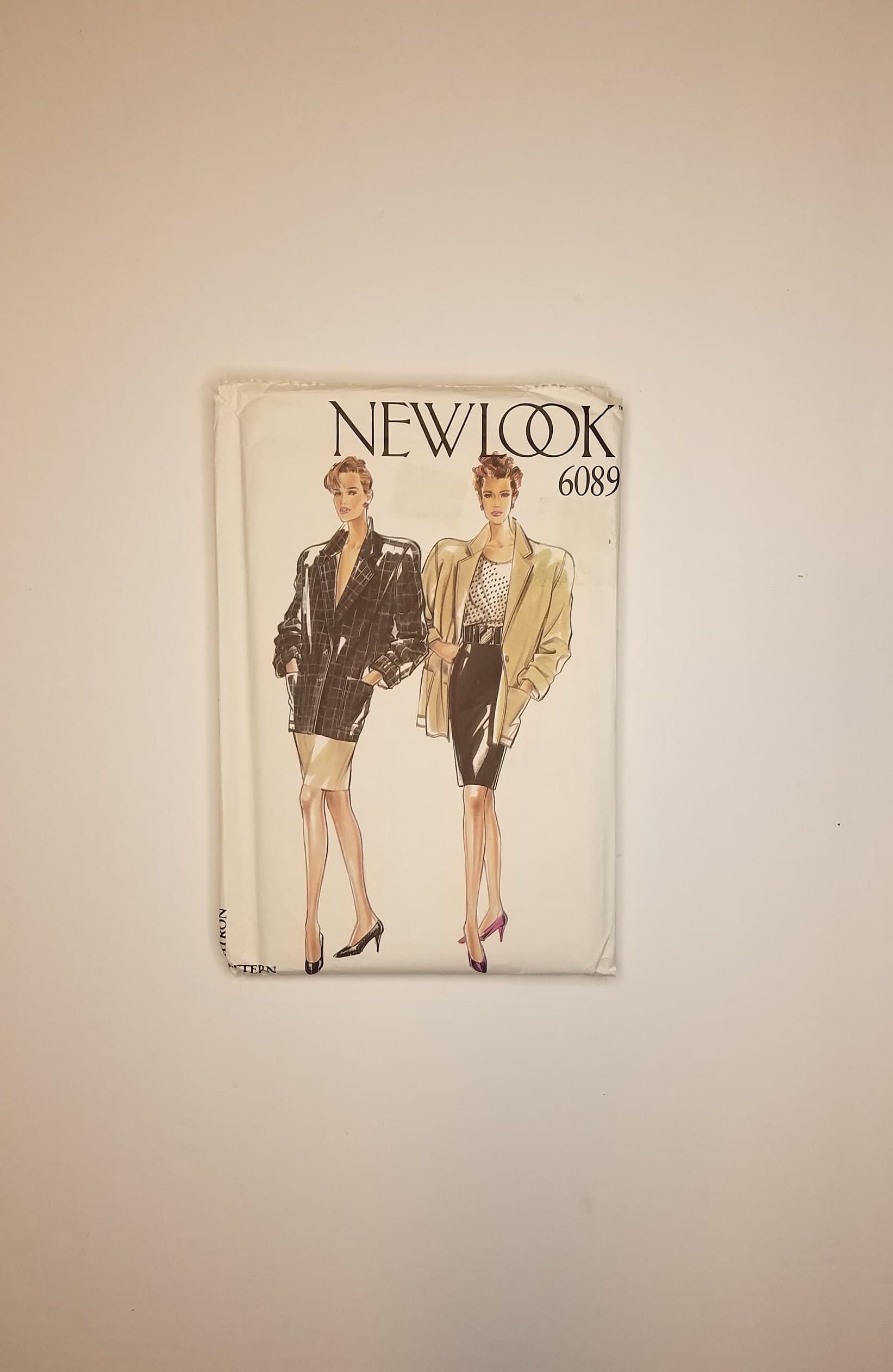 New Look Jacket with Shoulder Pads/Pattern 6089/Jacket & Skirt/Sizes 8-10-12-14-16-18/UNCUT/FF
