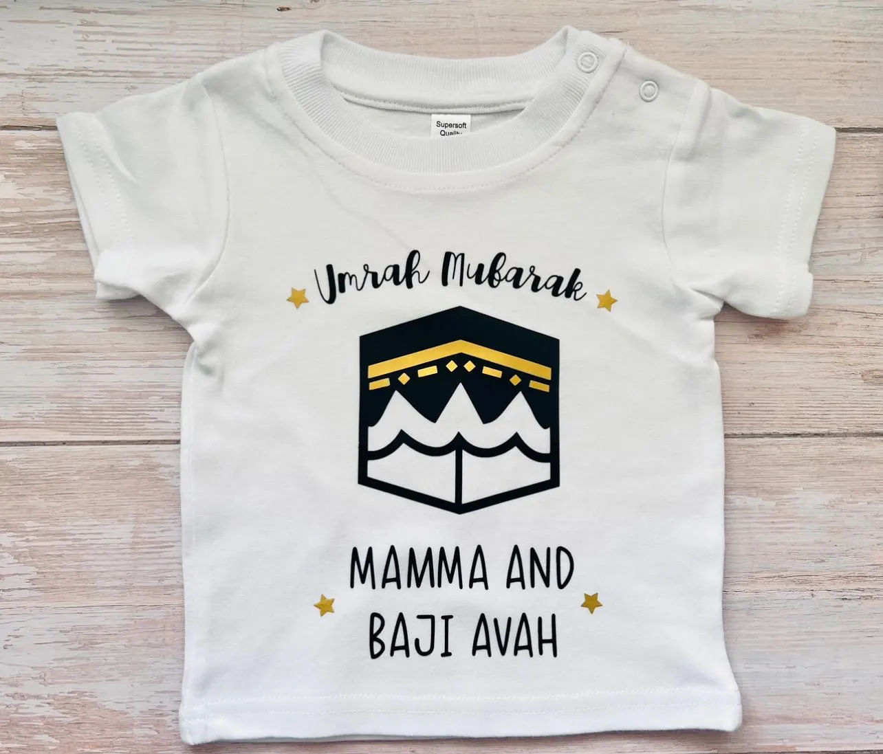 Umrah Mubarak Baby T Shirt | Personalised Hajj And Umrah Gifts | Islamic Baby Gifts | Hajj Mubarak Gifts From Baby | Congrats Hajj Gift | - image 4