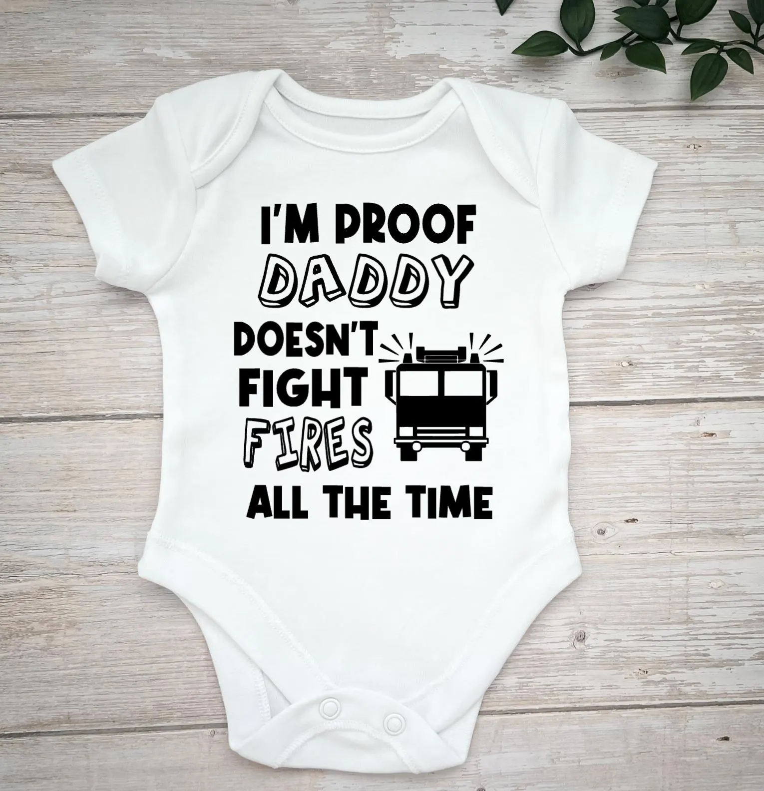 Pregnancy Announcement To Husband Parents | I’m Proof Daddy Doesn’t Fight Fires | Fireman Baby Announcement | Fire Fighter Dad Onesie |