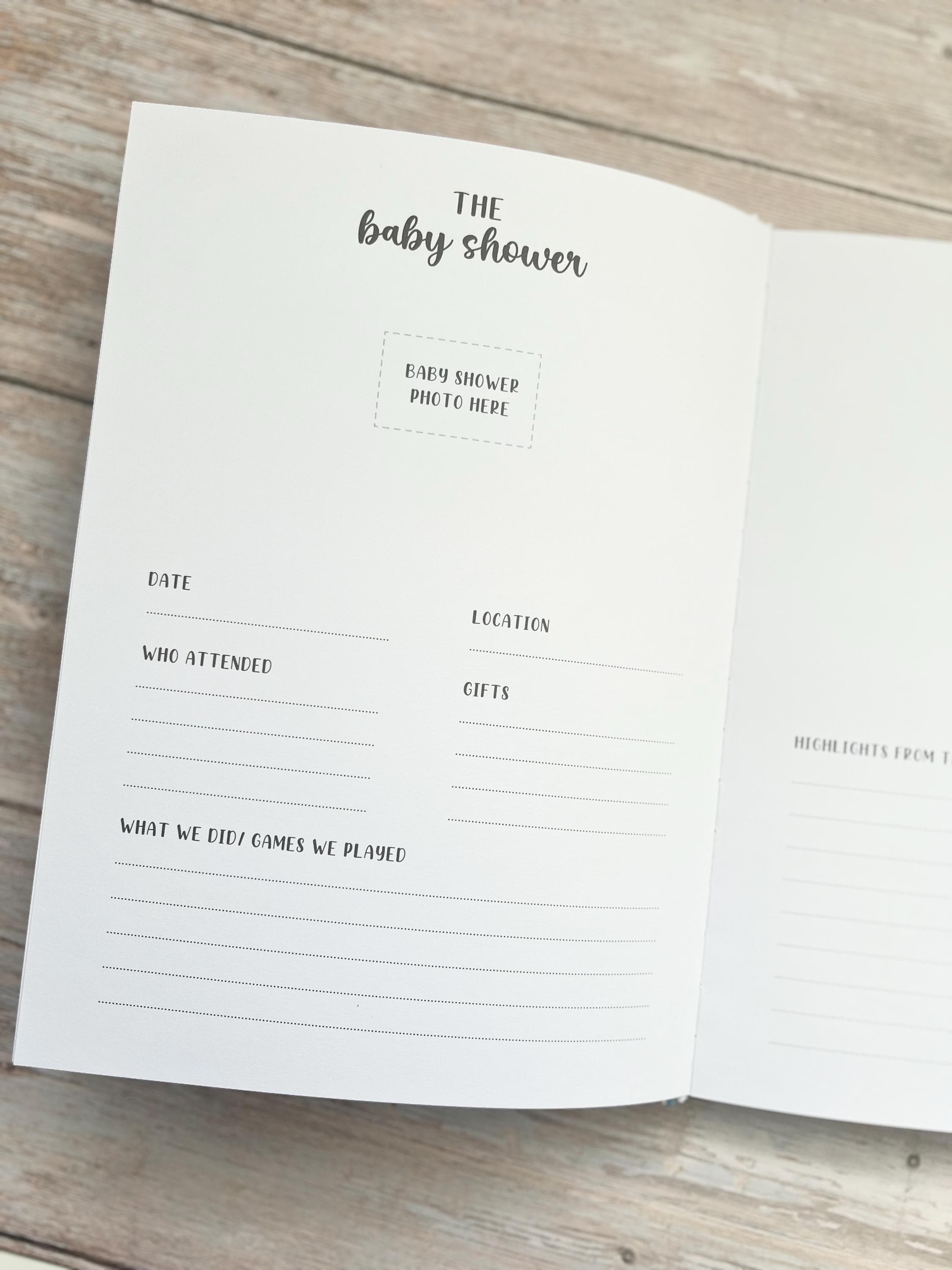 Baby Record Book | Bump To Baby Album In Pink | Personalised 1st Years Memory Book | New Baby Girl Gift | Bump To Birthday Book | New Baby - image 4