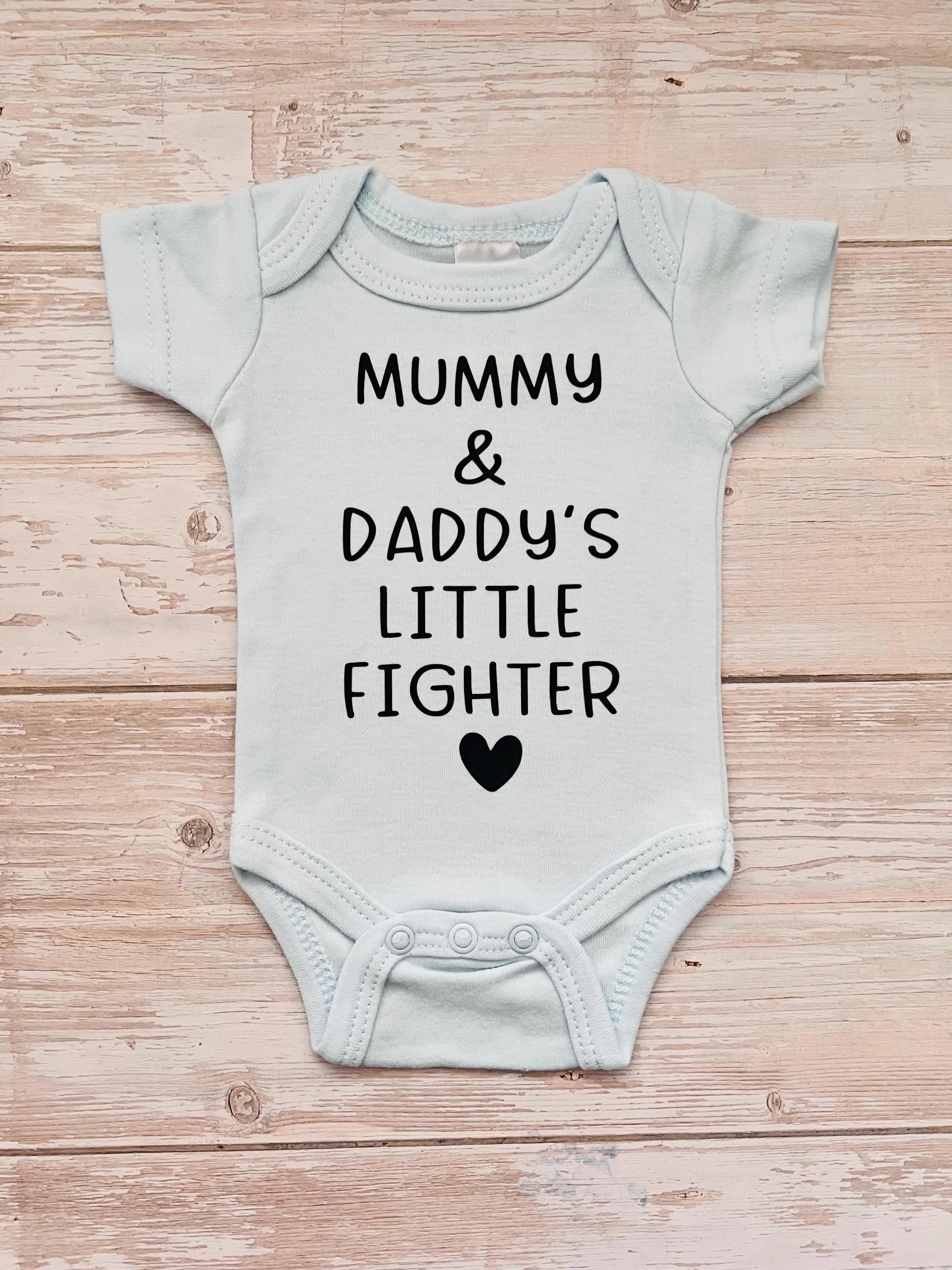 Mummy & Daddy’s Little Fighter | Premature Baby Gift | Gift For Tiny Baby | Preemie Baby Clothes | Tiny Baby Vest | Nicu Baby Onesie | - image 4