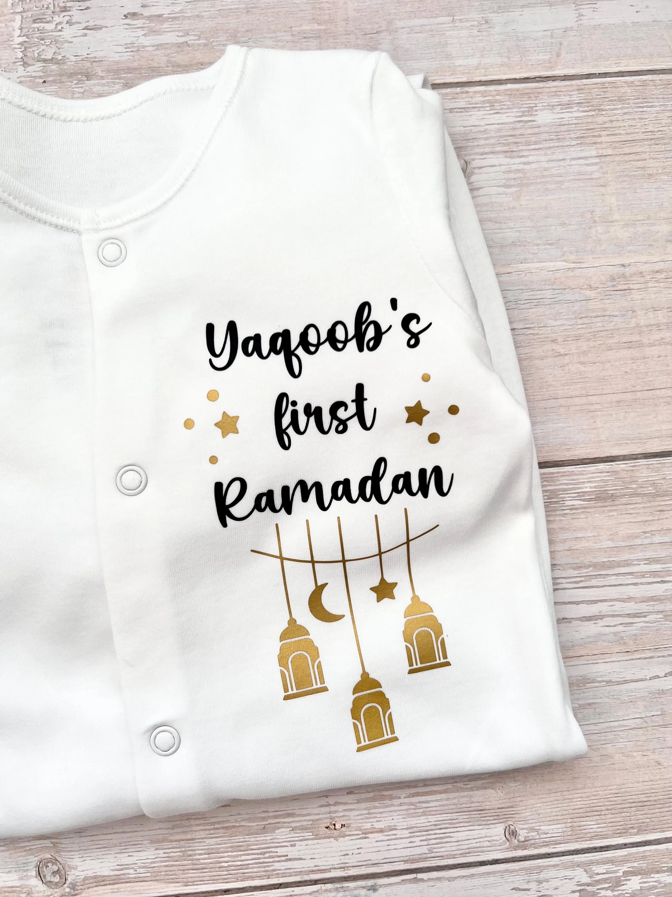 Babys First Ramadan | Personalised My 1st Ramadan Grow | Islamic Baby Gifts | Eid Baby Clothes | Gifts For Muslim Baby | Ramadan Baby Grow - image 3