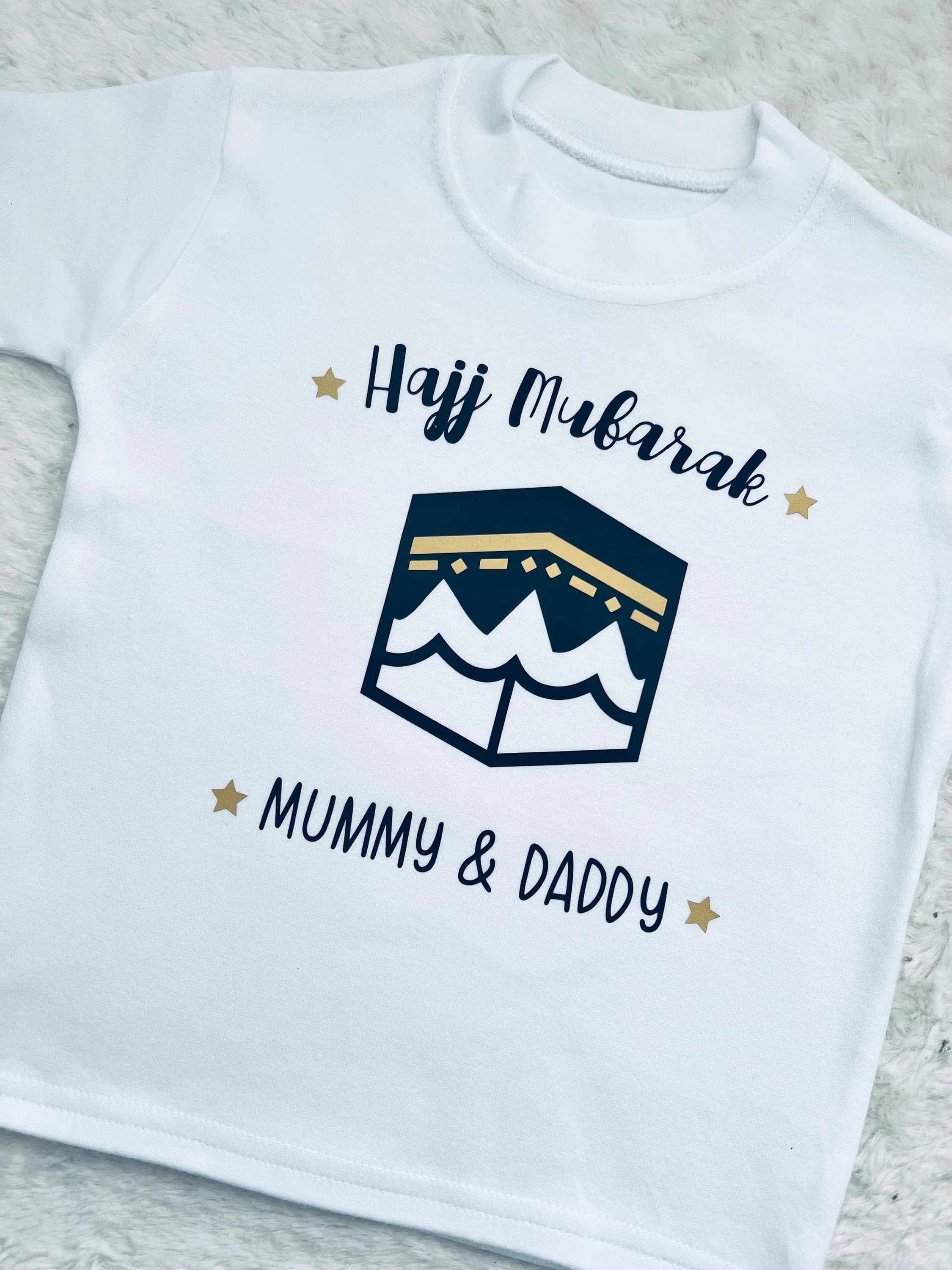 Umrah Mubarak Baby T Shirt | Personalised Hajj And Umrah Gifts | Islamic Baby Gifts | Hajj Mubarak Gifts From Baby | Congrats Hajj Gift | - image 3