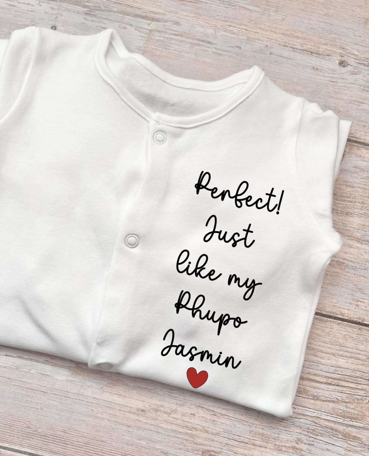 Perfect! Just Like My Khala Baby Grow | Personalised Gift For New Nephew Niece | Desi Baby Clothes | Muslim Baby Gift | Phupo Masi To Be - image 4