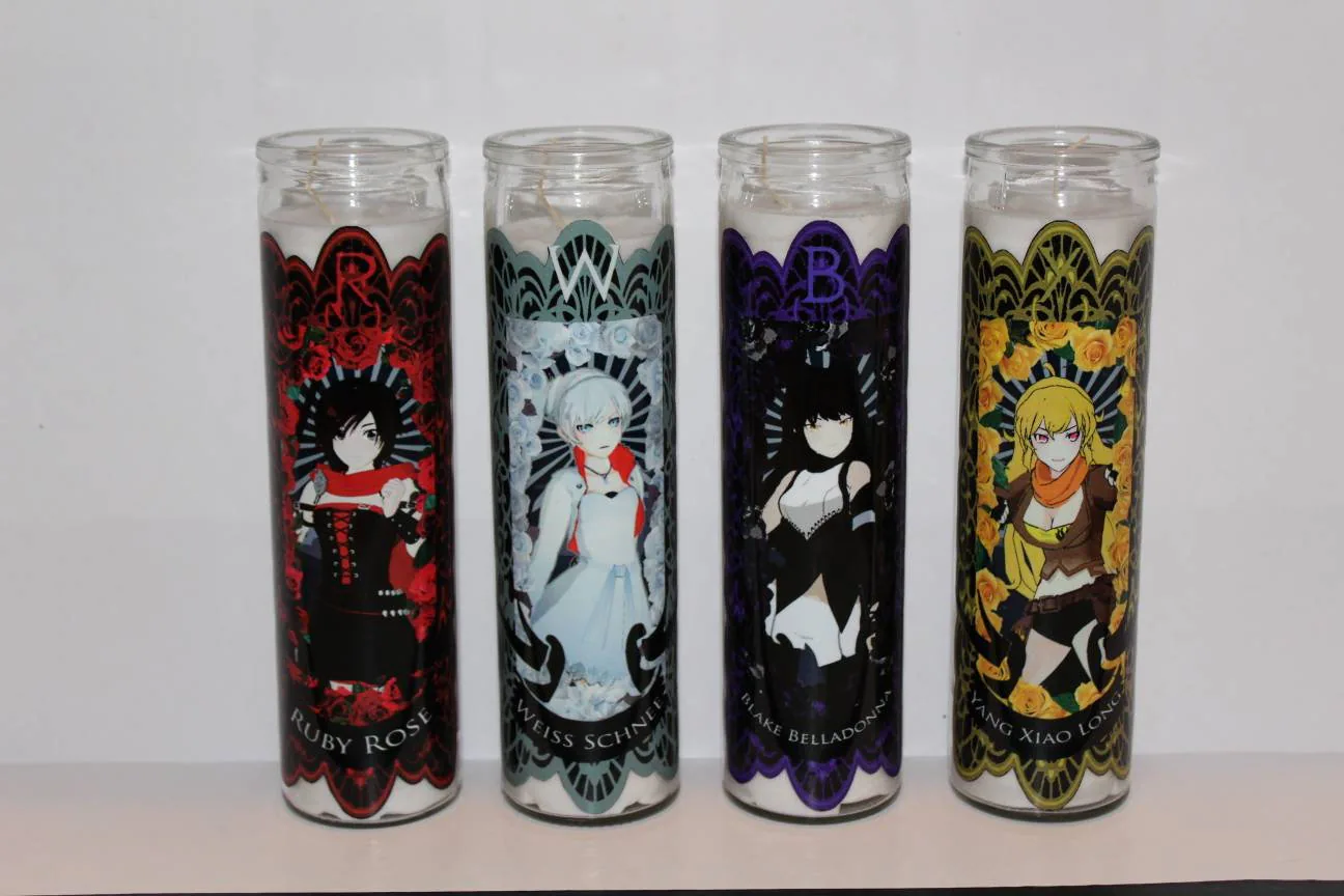 RWBY Candles// Ruby Rose// Weiss Schnee// Blake Belladonna// Yang Xiao Long// Prayer Candles// Fandle