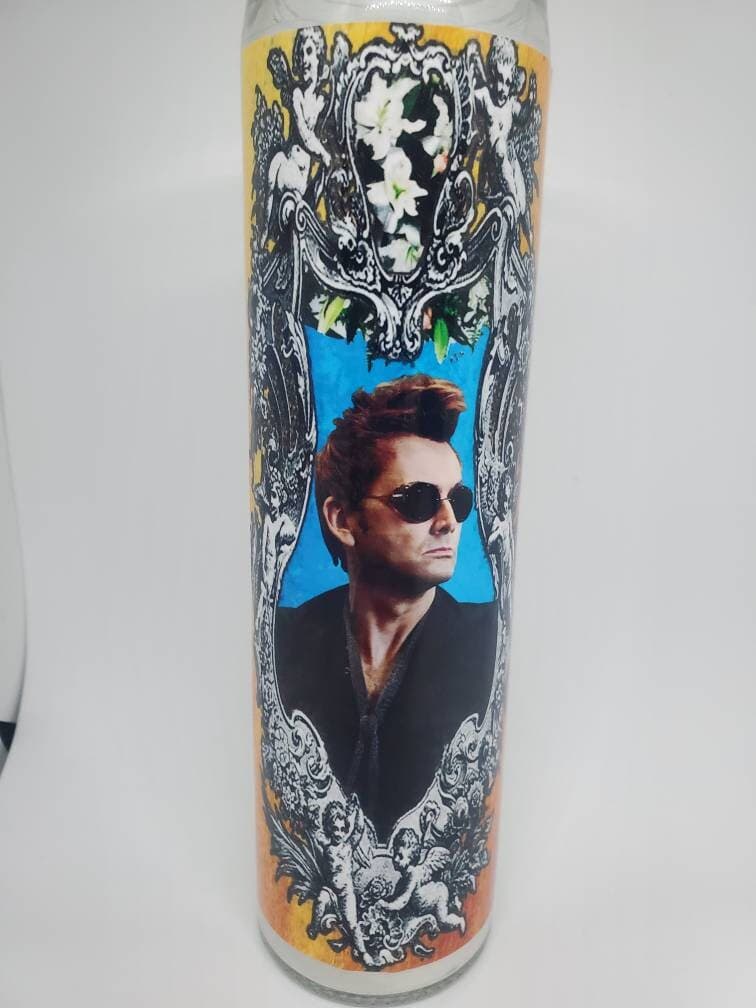 Good Omens Inspired// Crowley// Aziraphale// Neil Gaiman// Terry Pratchett// Fandom Devotion// Saint Candles// Fandles - image 2