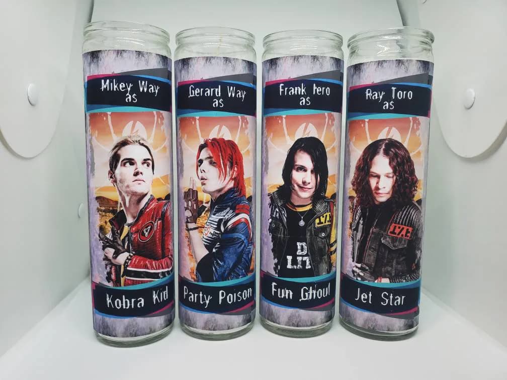 My Chemical Romance// Prayer Candles// Gerard Way// Frank Iero// Mikey Way// Ray Toro// Killjoys// Danger Days// Fandles