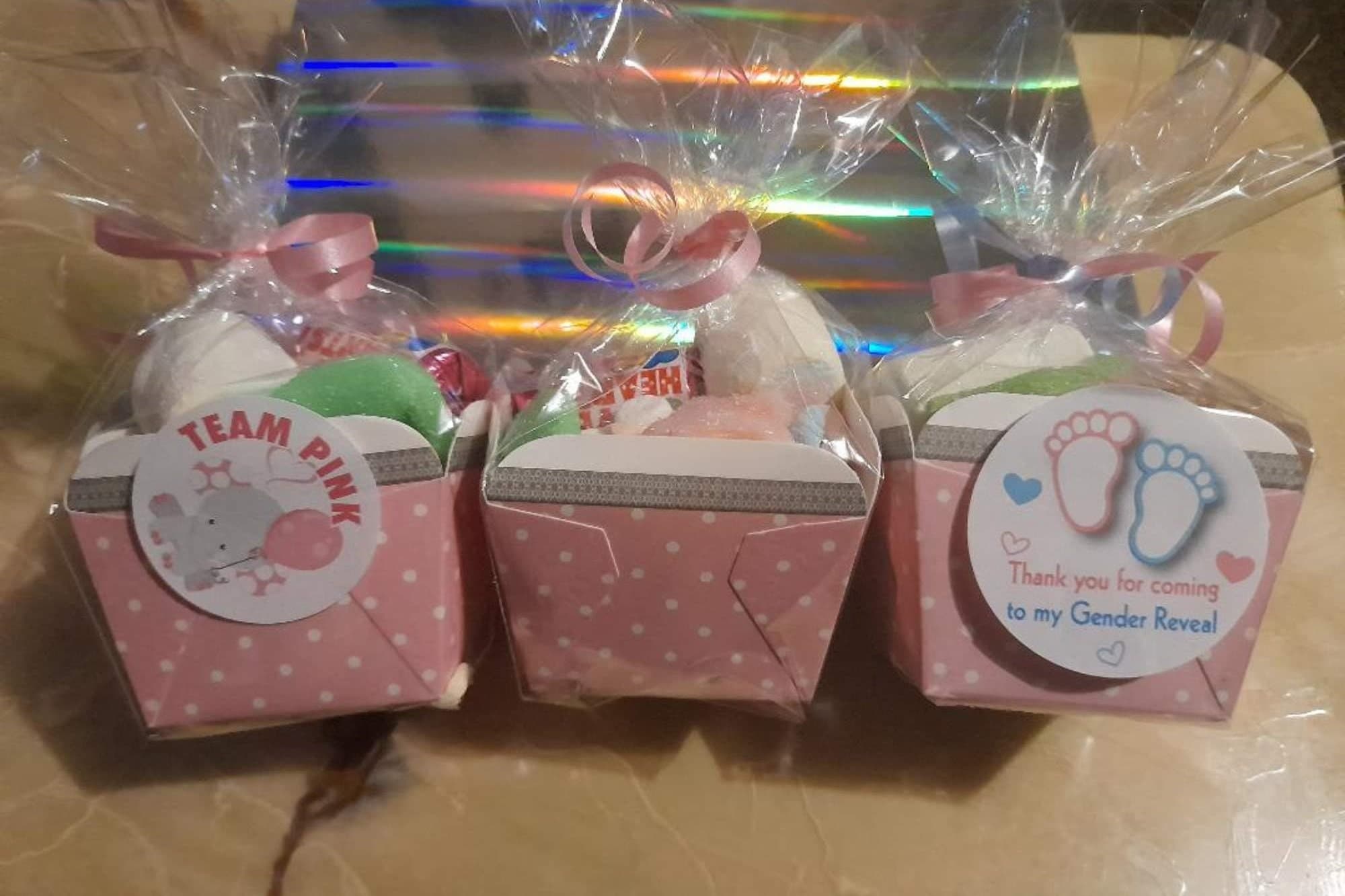 New Baby shower Prefilled Sweet Cups, 3 designs, Halal, Uk Only