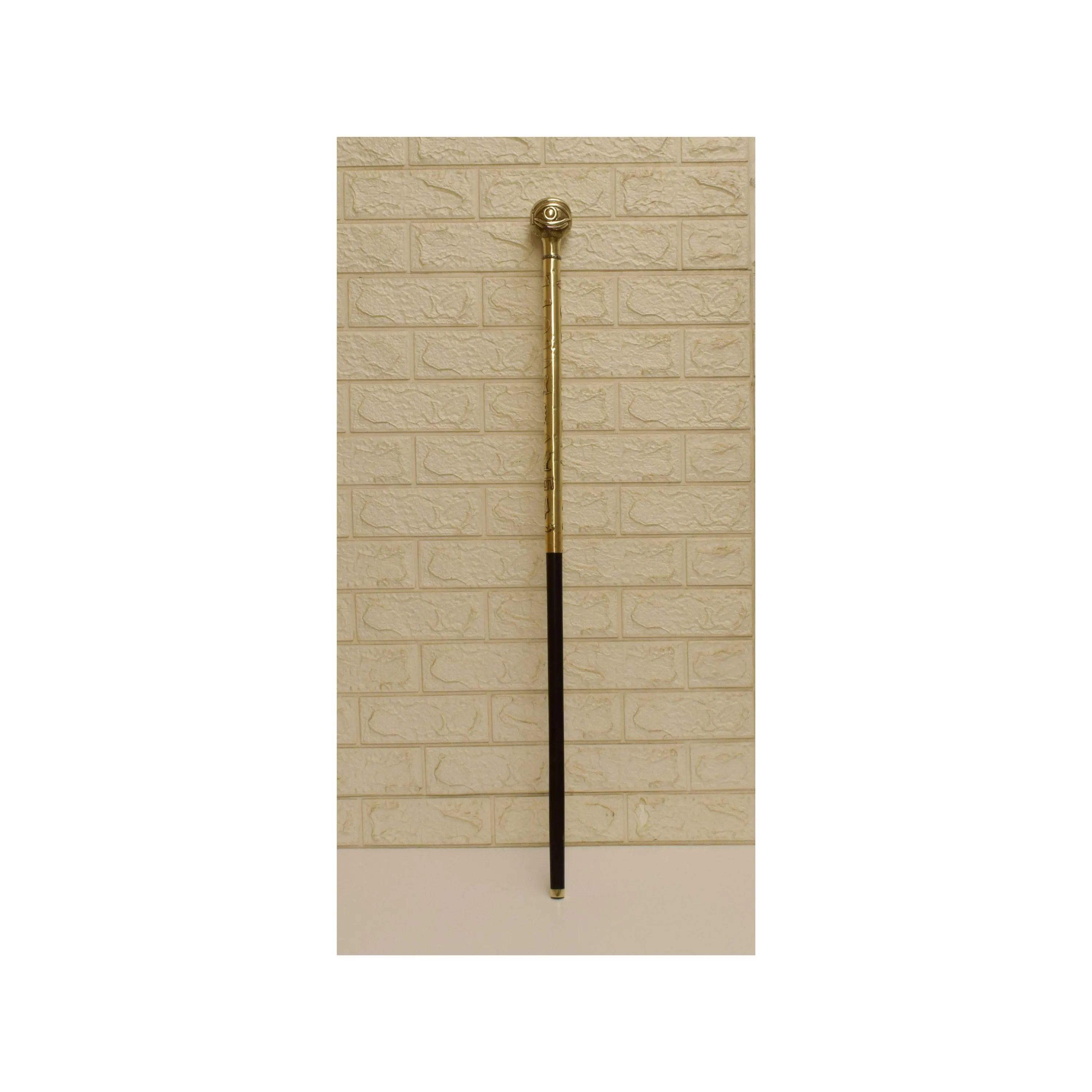 Personalized Egyptian Hieroglyphic Walking Cane | Eye of Horus Brass Cane, Gift for Dad