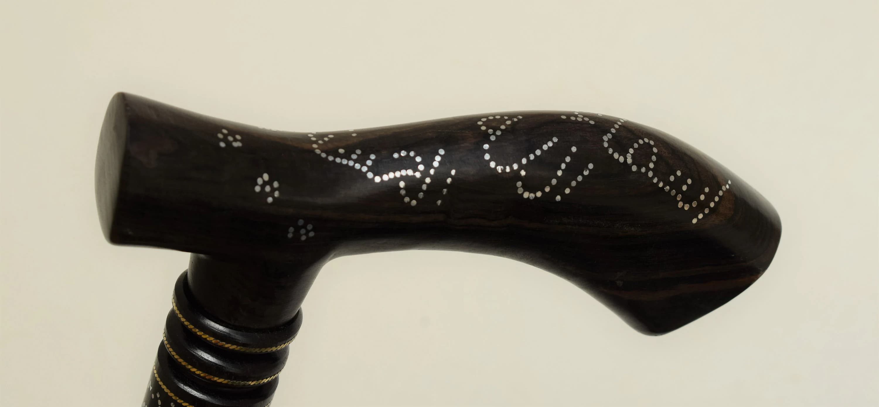 Handmade Ebony Wood Walking Stick: Egyptian Islamic Cane with 99 Names of Allah - image 5