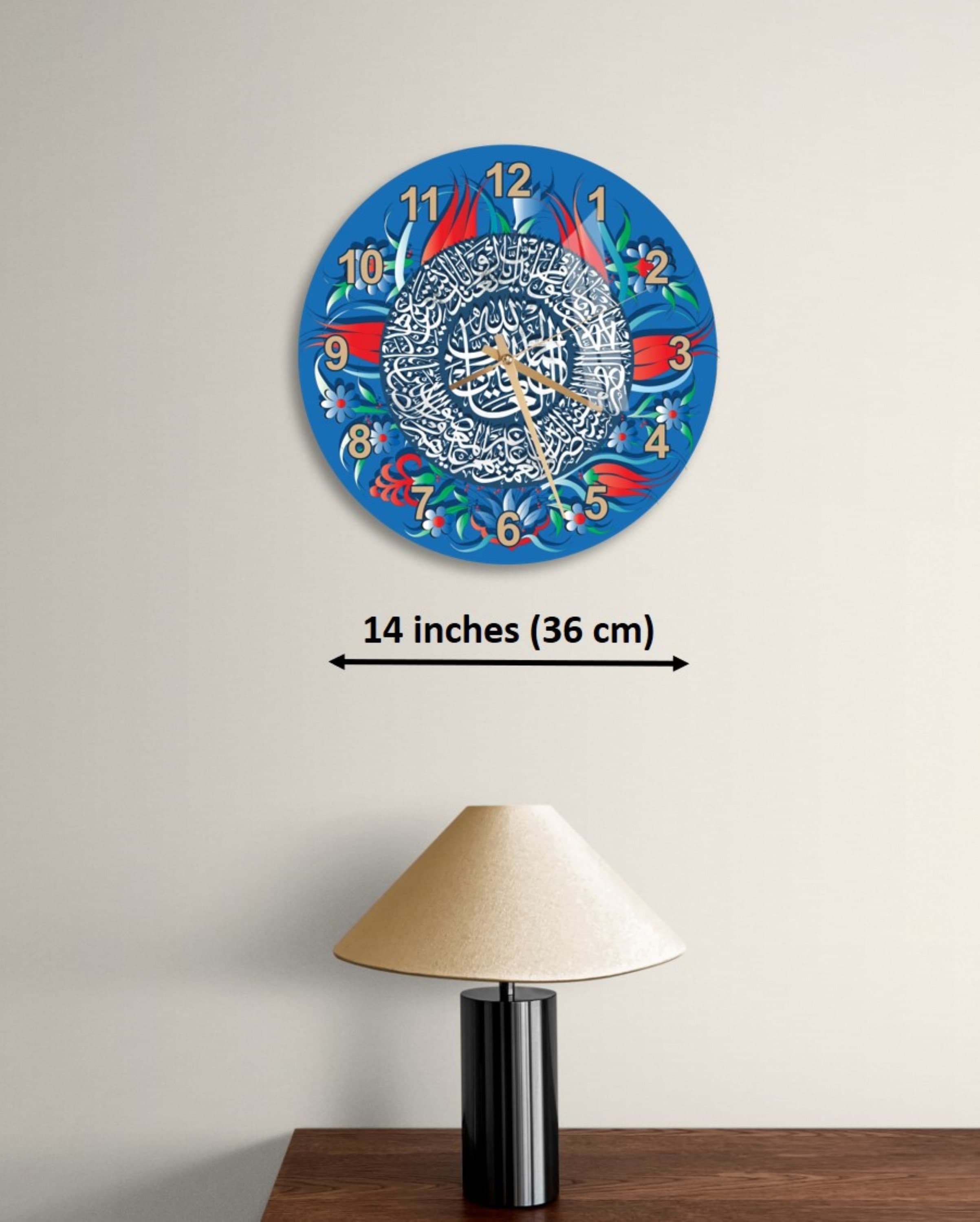Tempered Glass Basmala Calligraphy Islamic Wall Clock, Islamic Wall Art Decor, Muslim Home Decoration, Islamic Gifts, Arabic Calligraphy - image 5