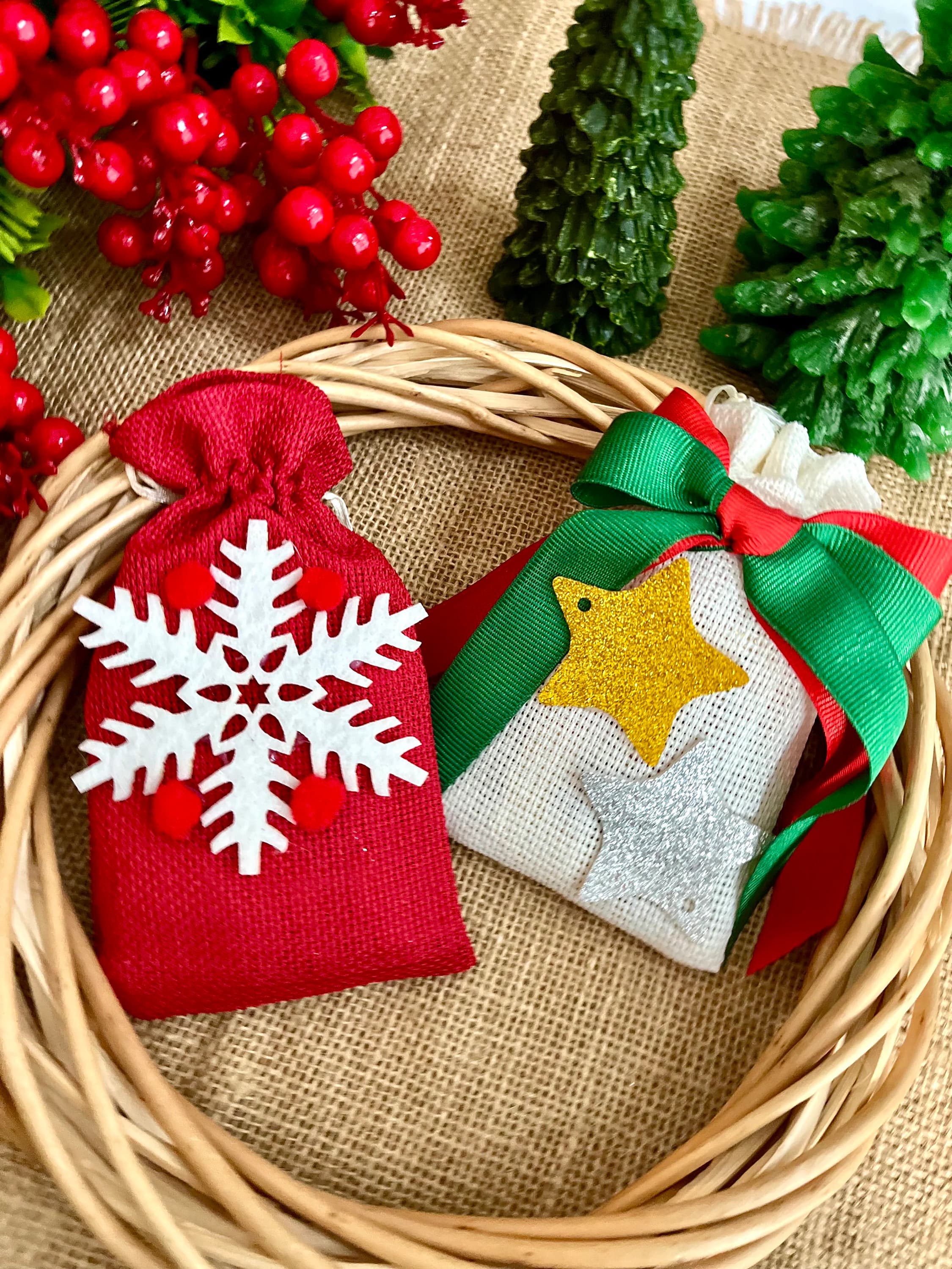 Holiday Decor, Christmas Gift Bags, Xmas Sack, Christmas Decoration, Christmas Treat Bag, Merry Christmas Gift, Noel Gift Bag, Xmas Stocking - image 4
