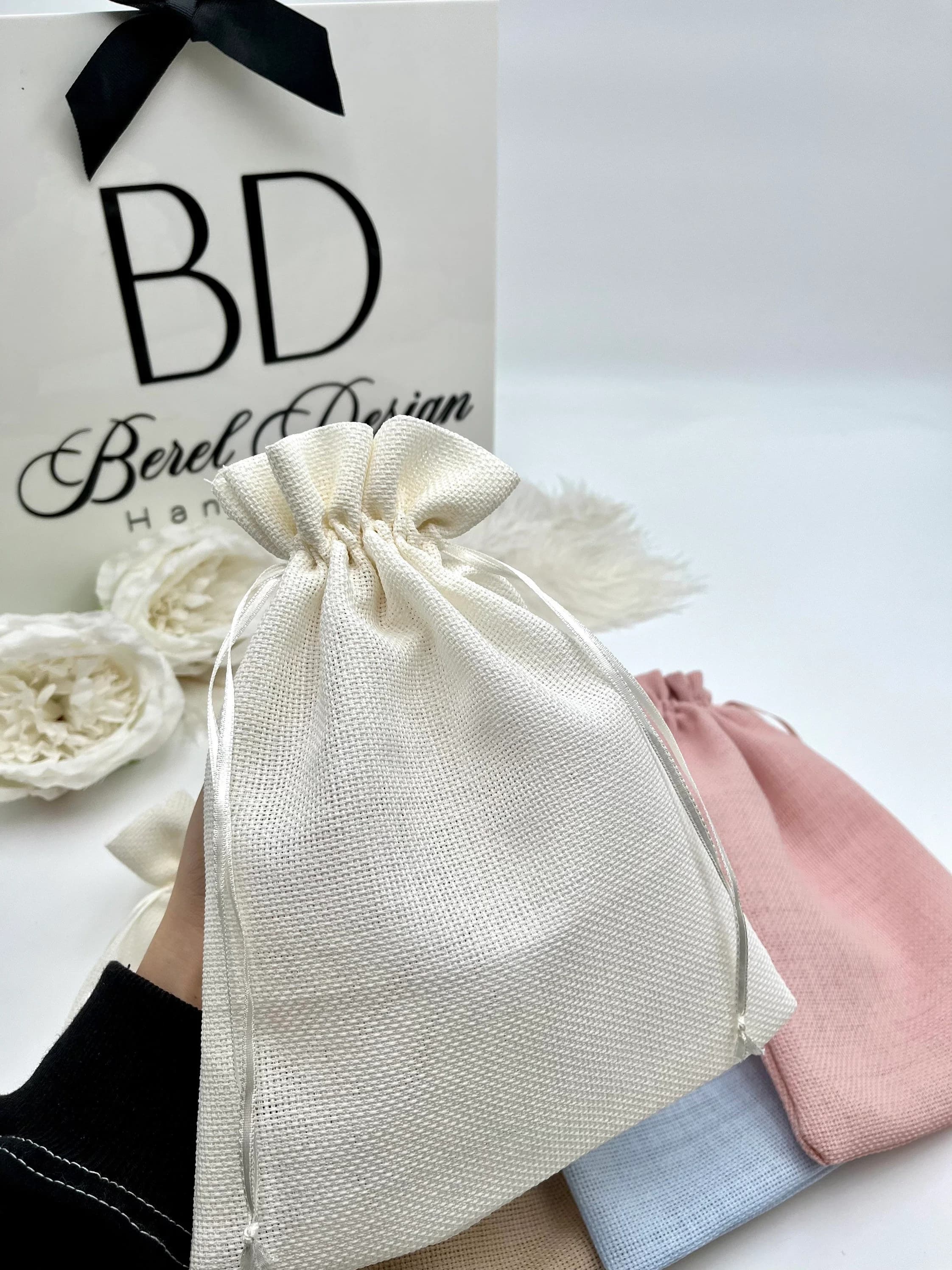 Medium Baby Shower Gift Pouch, Treat Bags, Candy Pouch, Bags for Favors, Party Favors, Party Bags, Birthday Favor Bag, Fabric Gift Pouch - image 3