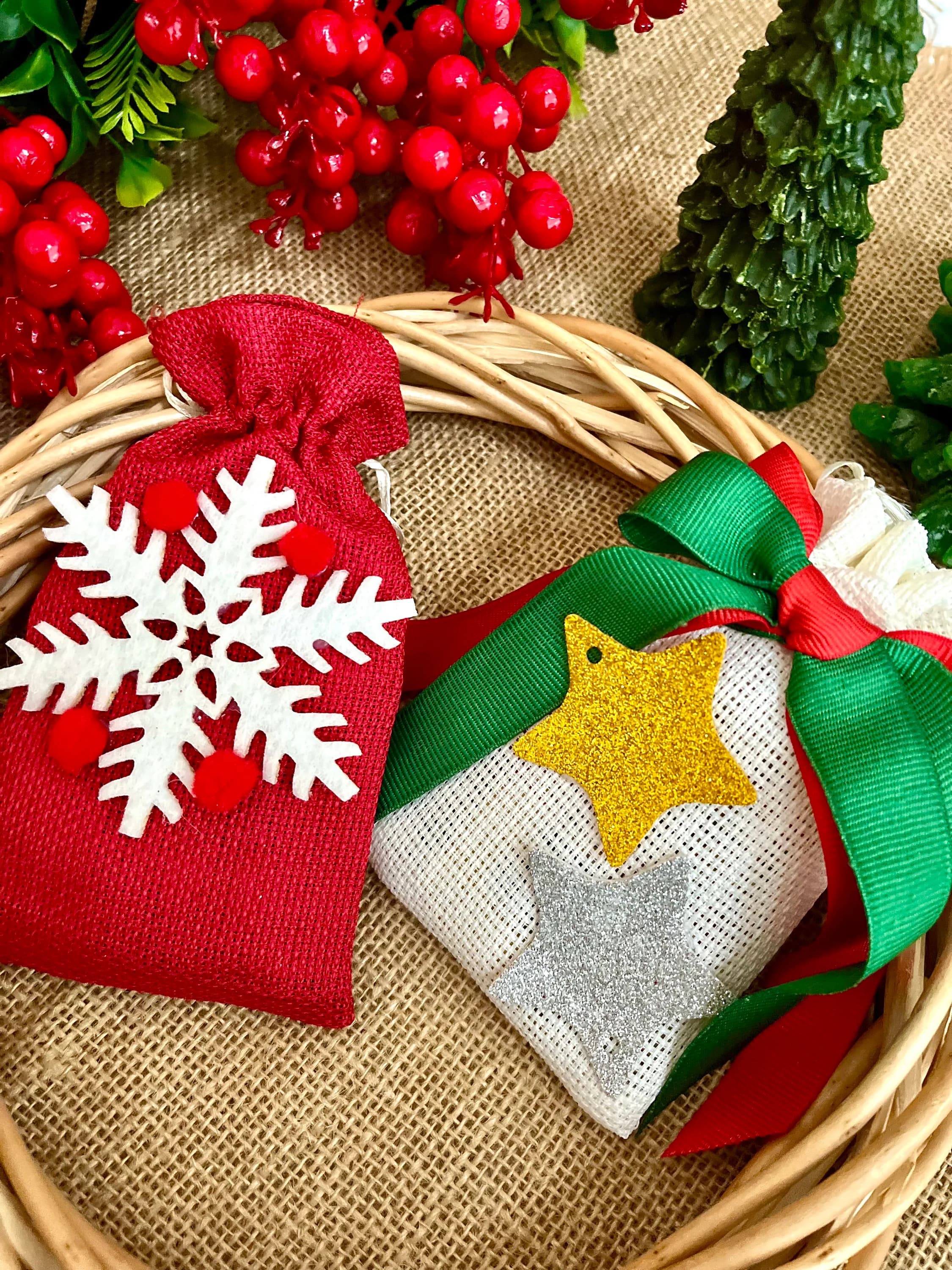 Holiday Decor, Christmas Gift Bags, Xmas Sack, Christmas Decoration, Christmas Treat Bag, Merry Christmas Gift, Noel Gift Bag, Xmas Stocking - image 3