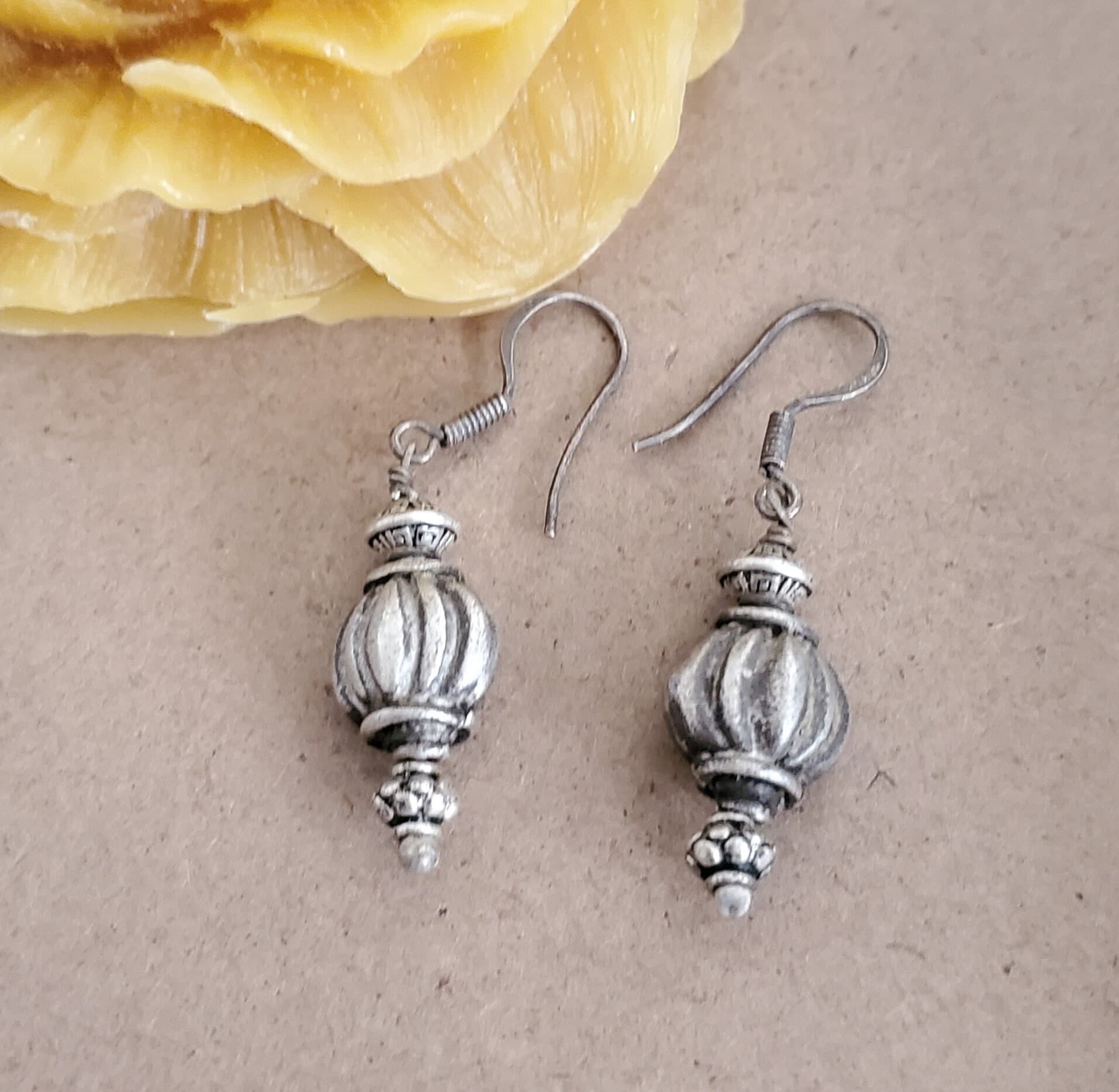 Vintage Silver Tuareg Earrings: Moroccan Tribal Jewelry