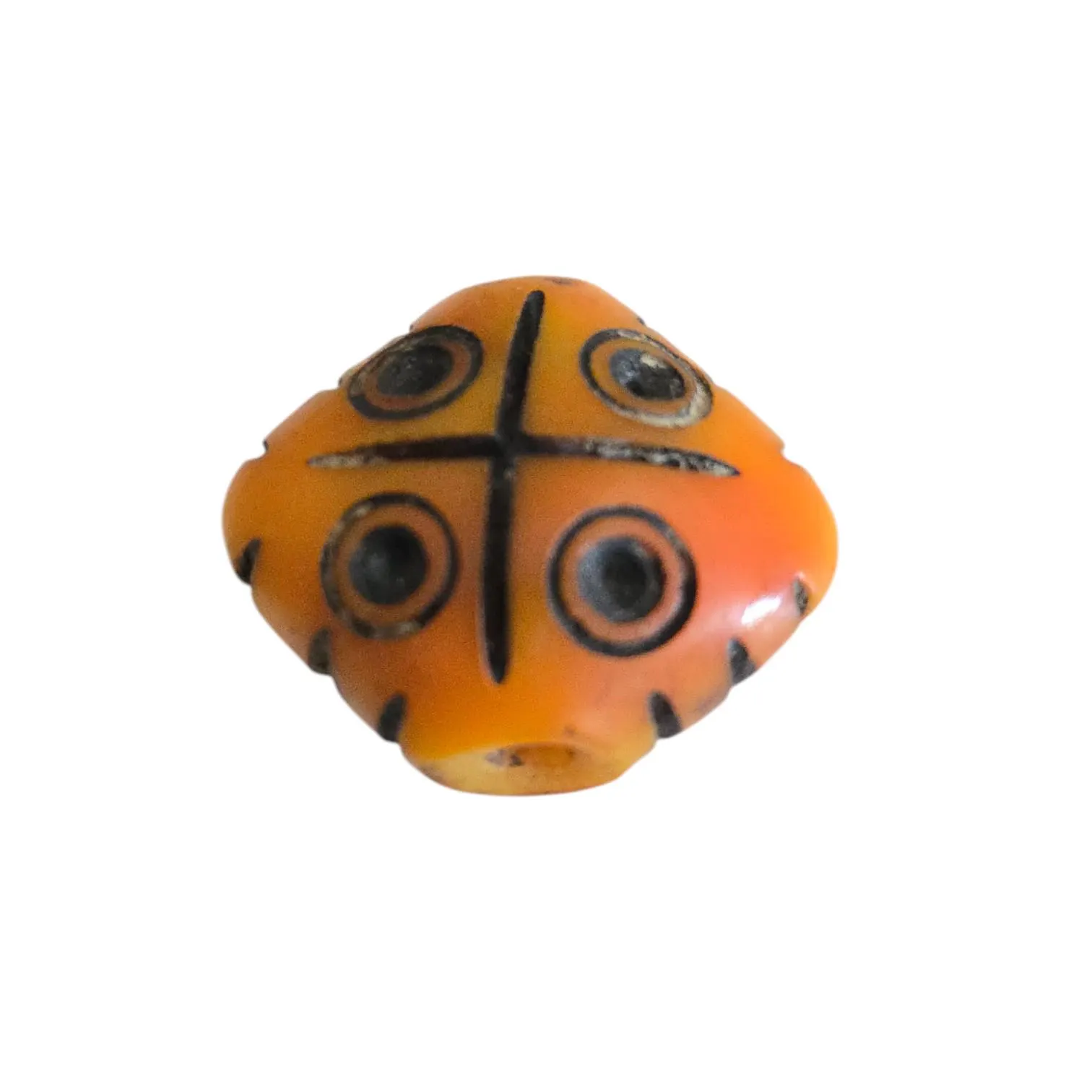 Antique Moroccan Simulated Amber Bead: Ethnic Tribal Jewelry - image 4
